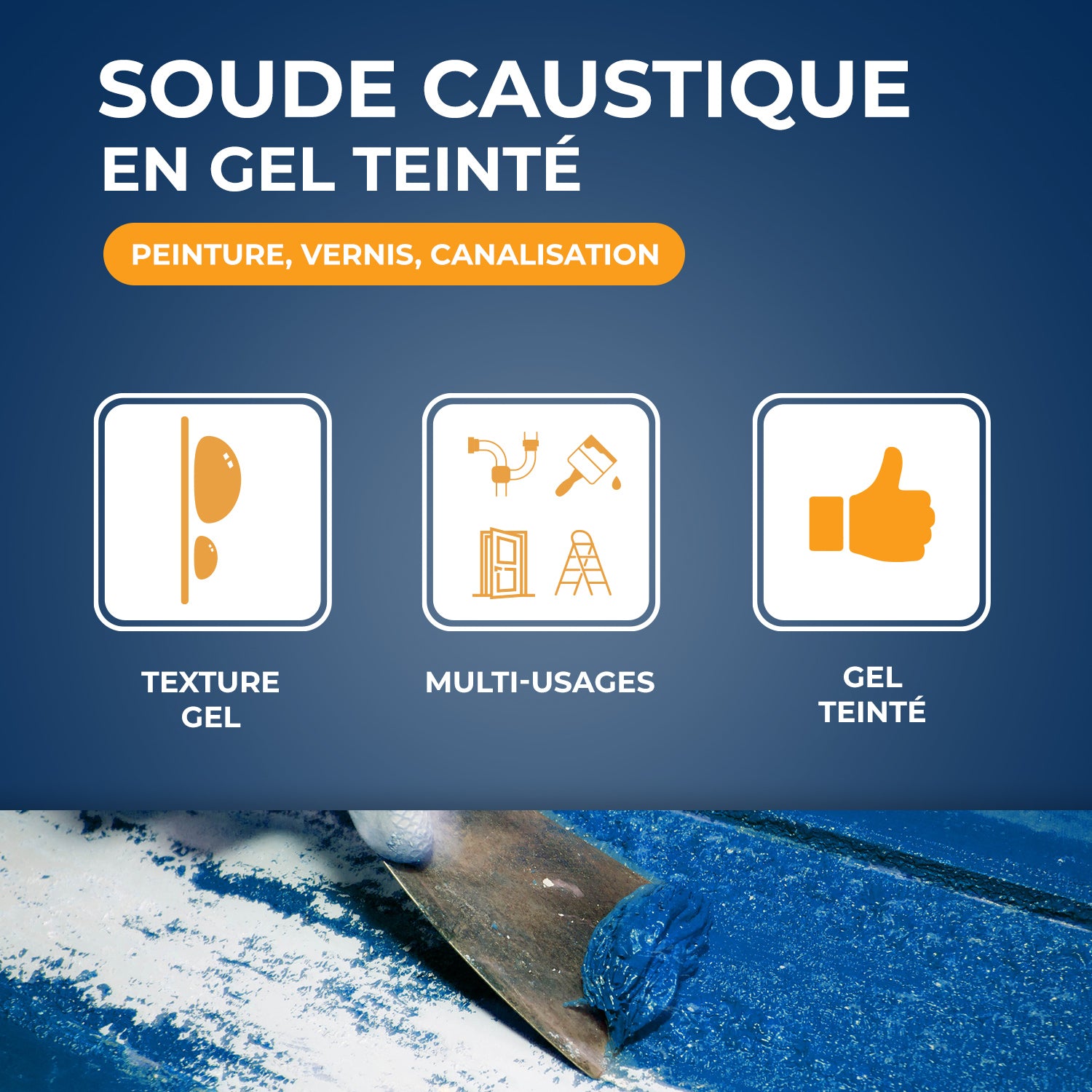 STARWAX - Soude caustique en gel teinté 1L 1L