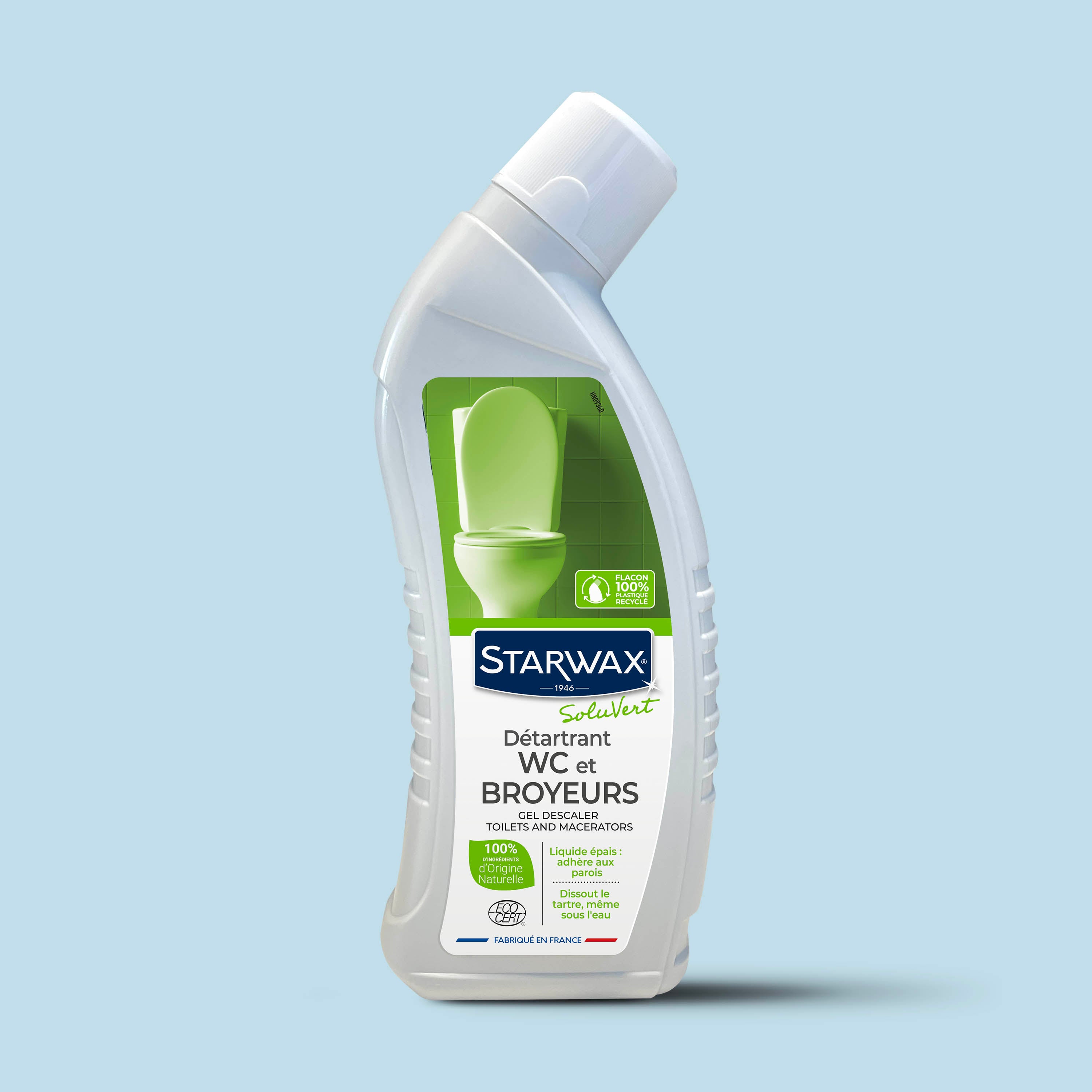 STARWAX SOLUVERT - Détartrant en gel pour WC et broyeurs 750ml