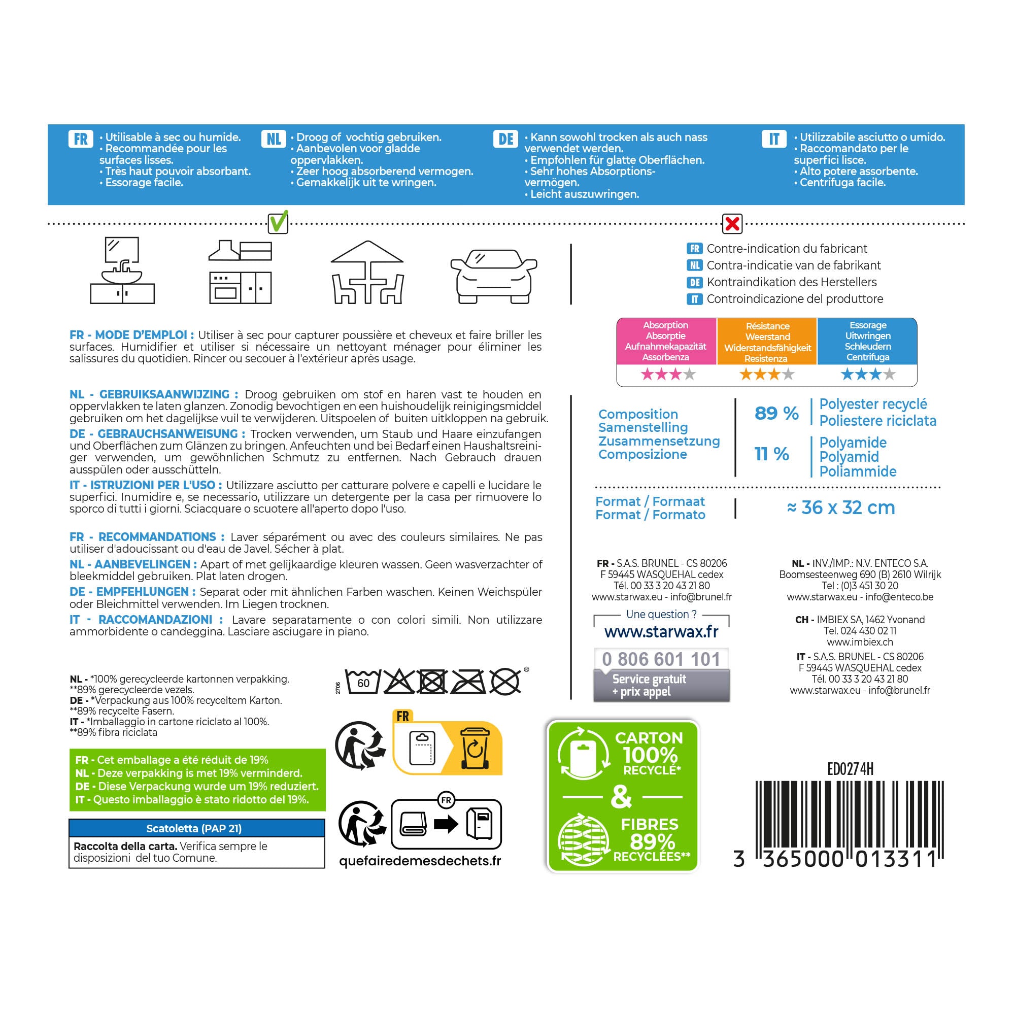 STARWAX - Microfibre multi-usages X1