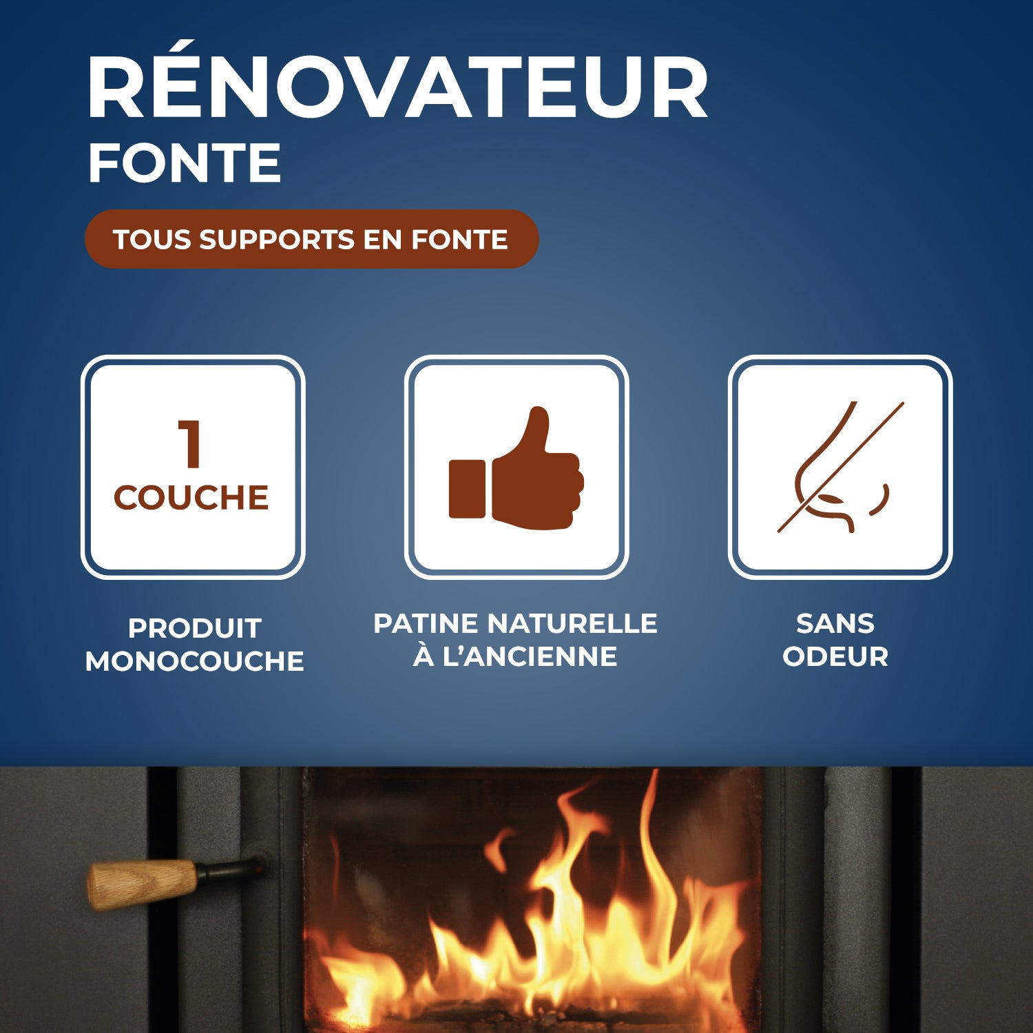 STARWAX - Rénovateur fonte pour poêle et cheminée 200ml