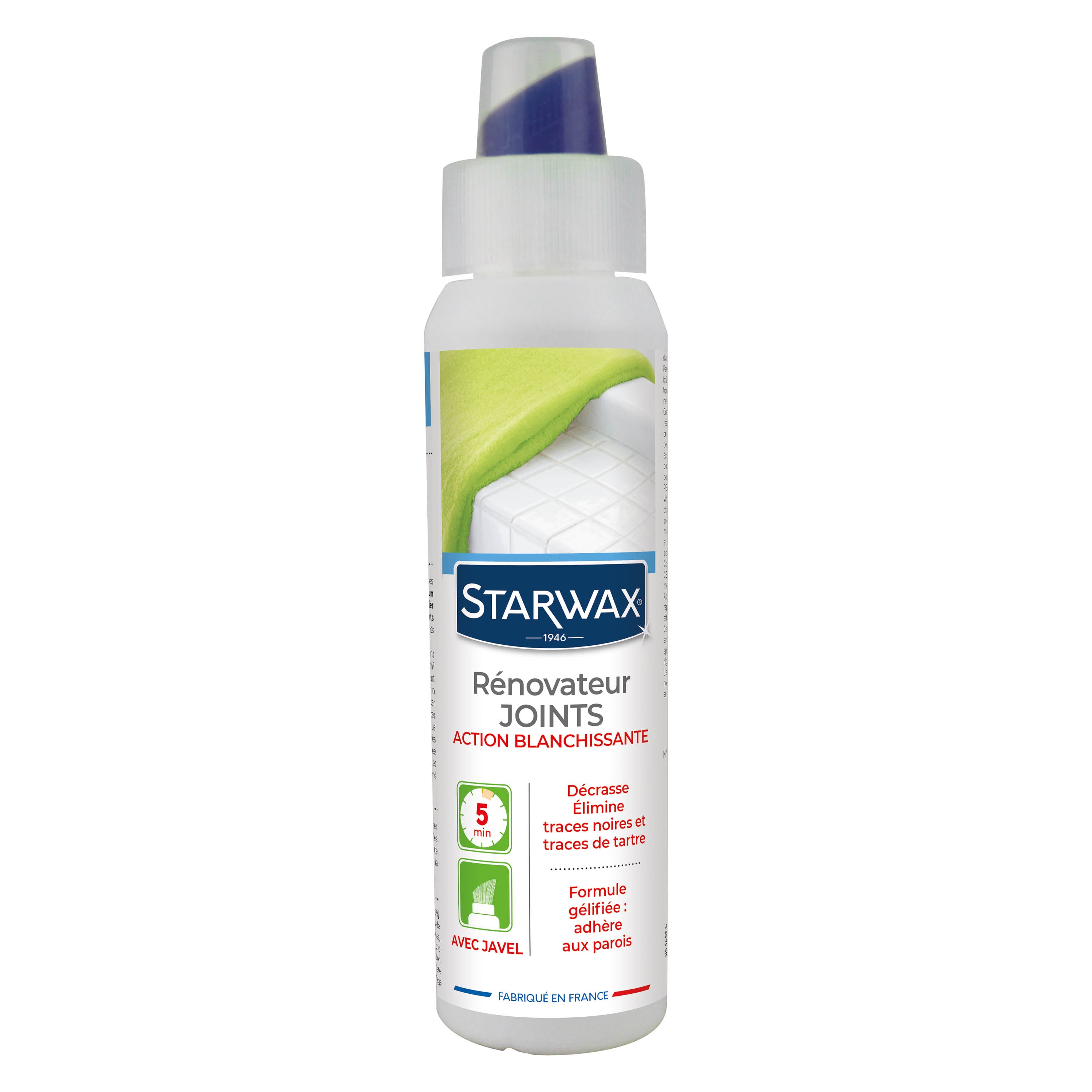 STARWAX - Rénovateur joints - action blanchissante avec Javel - Gel avec brosse intégrée
 250ml