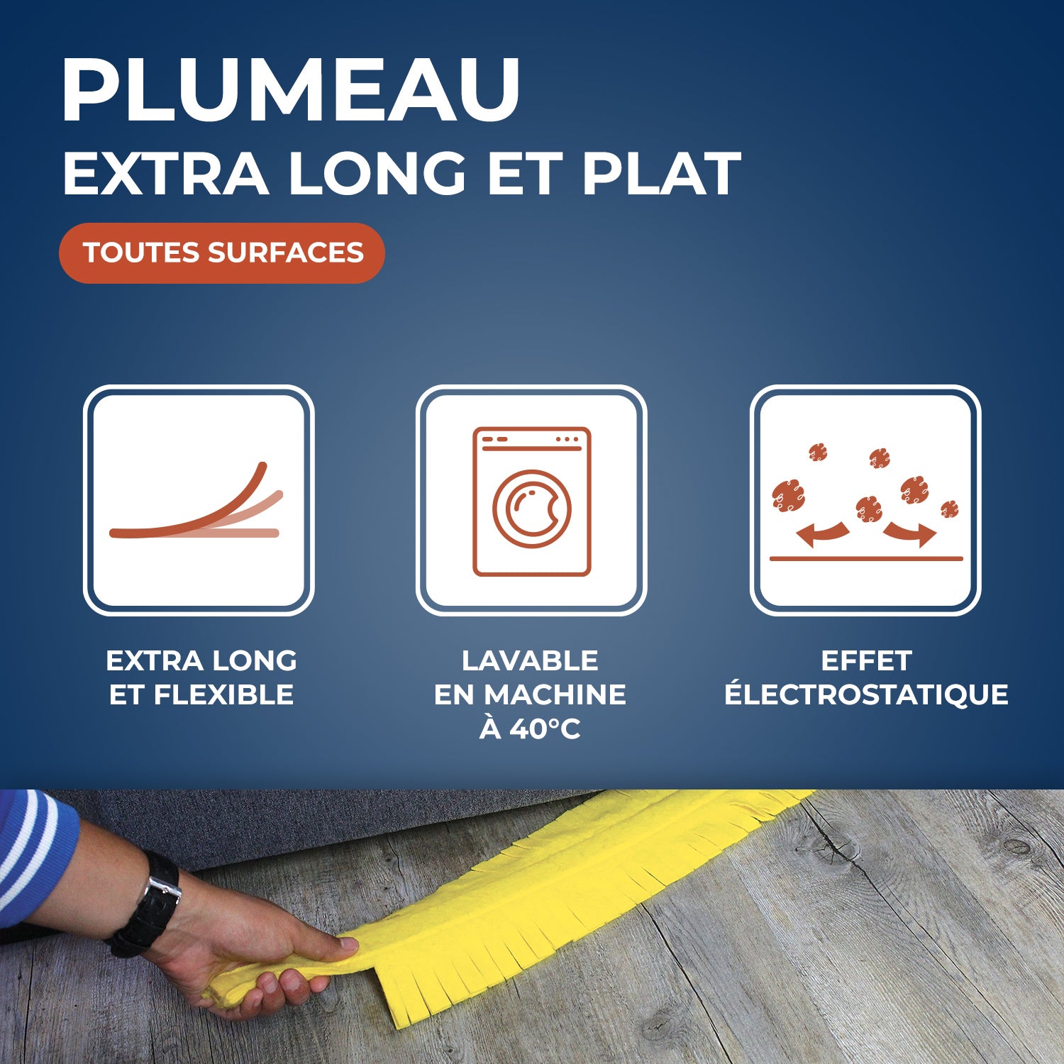 STARWAX - Plumeau extra plat et long dépoussiérant X1