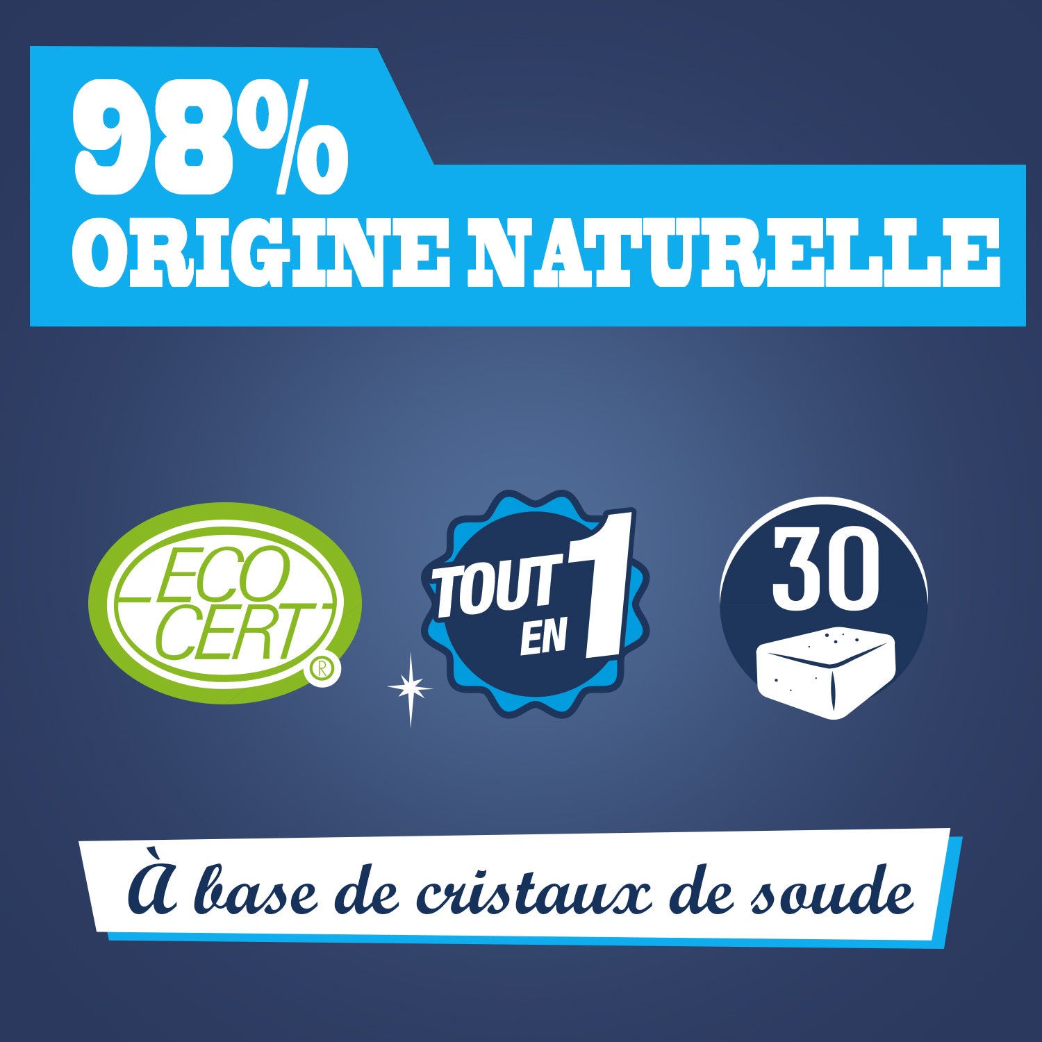JACQUES BRIOCHIN - Les tablettes lave-vaisselle sans parfum 30 tablettes Sans parfum