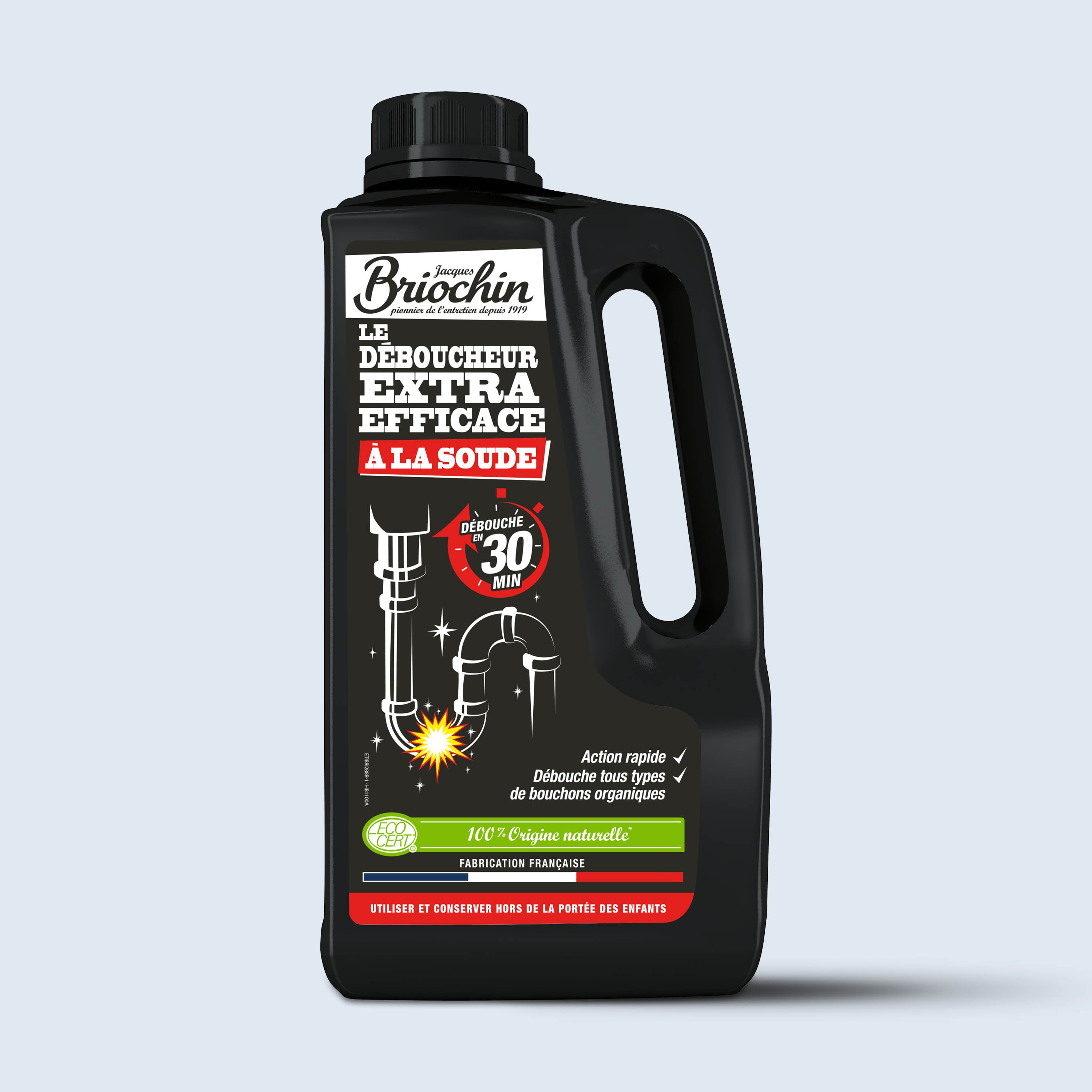 JACQUES BRIOCHIN - Le déboucheur extra efficace à la soude 900ml Sans parfum
