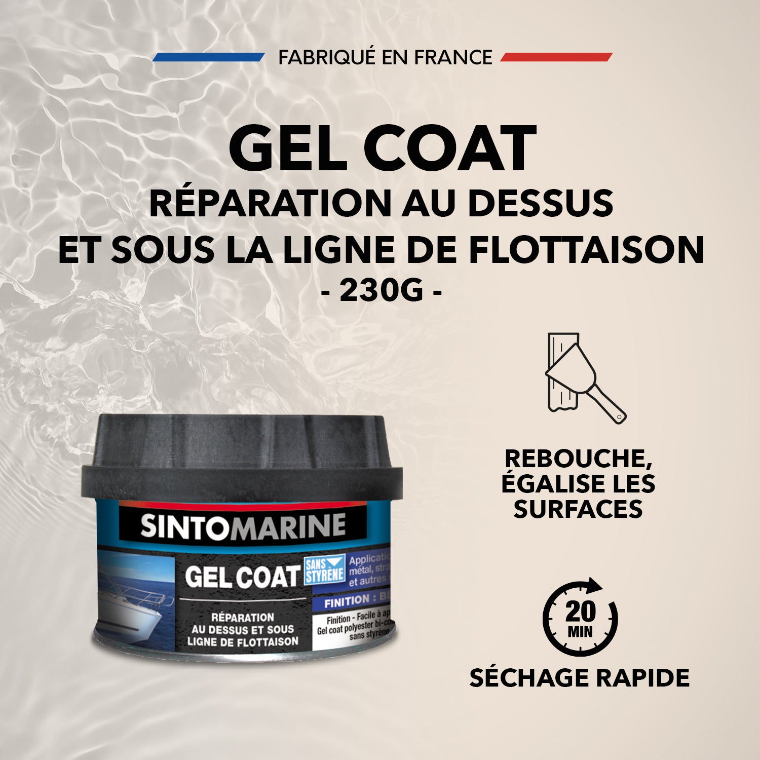 SINTO - Gel coat 230g Blanc