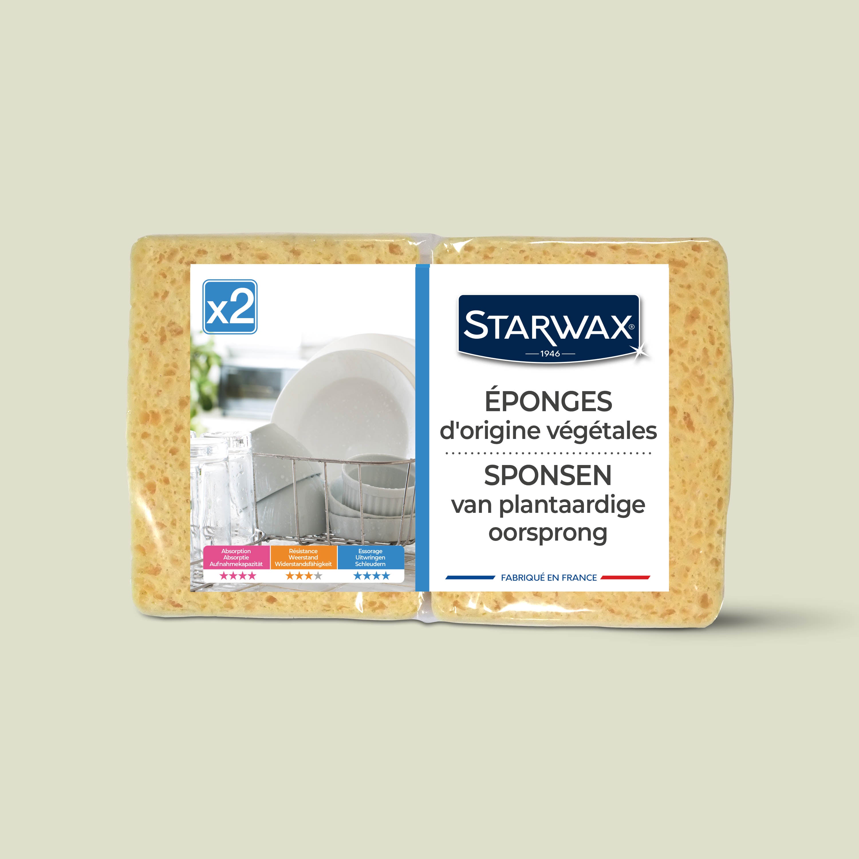 STARWAX - Eponges d'origine végétales X2