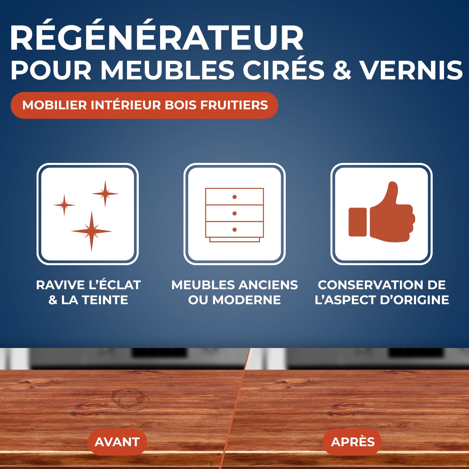 STARWAX - Régénérateur pour meubles cirés et vernis 250ml Bois clair