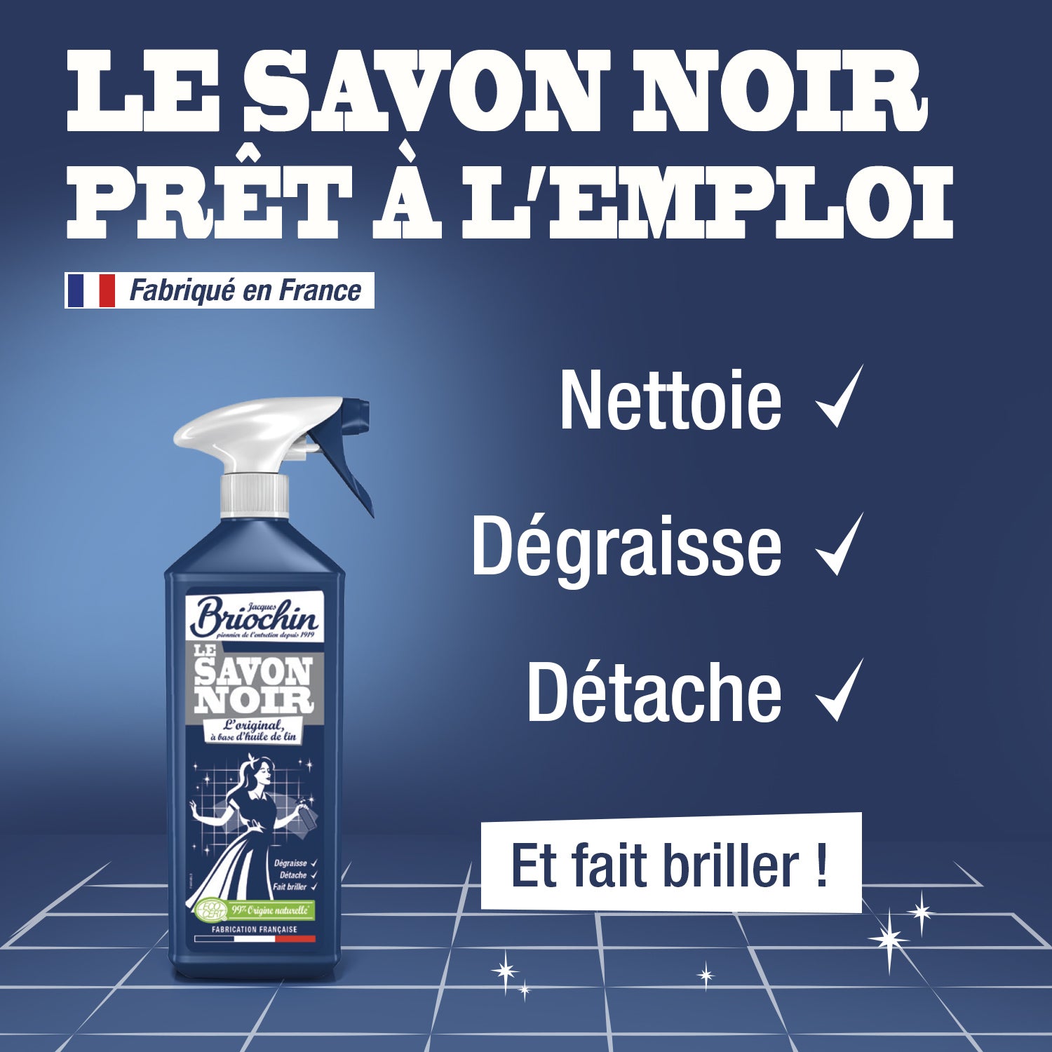JACQUES BRIOCHIN - Savon noir prêt à l'emploi 750ml