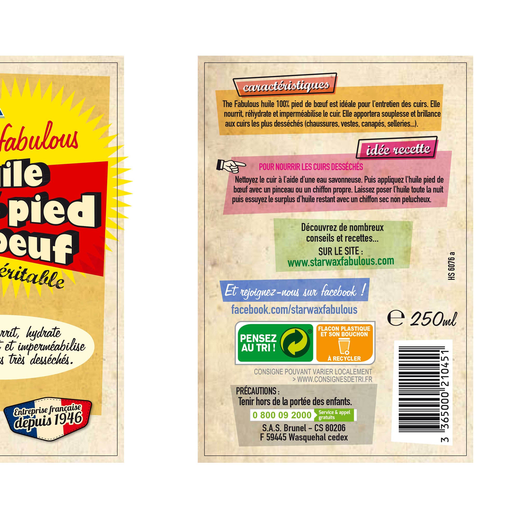 STARWAX FABULOUS - Huile 100% pied de bœuf 250ml