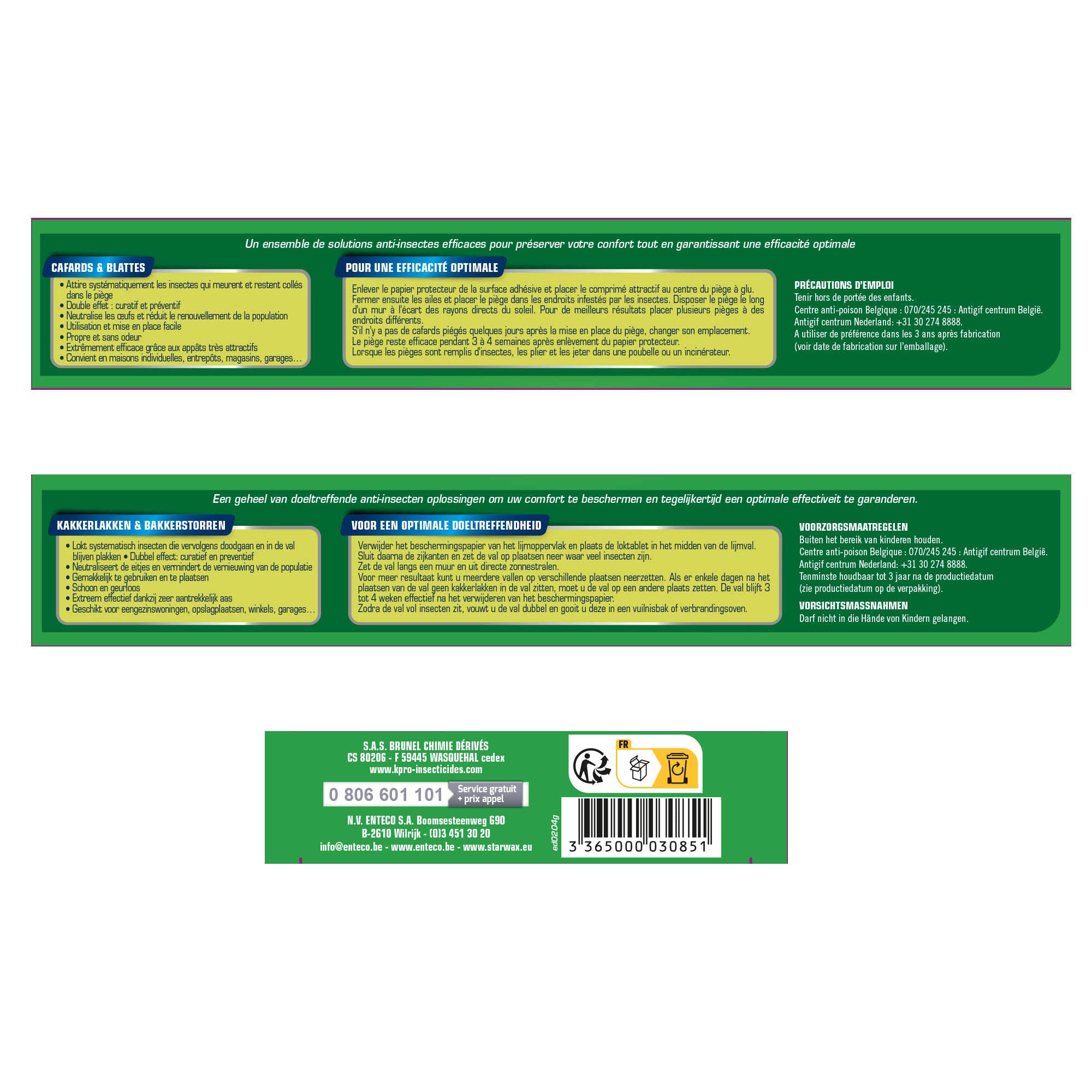 K.PRO - Piège cafards & blattes X5