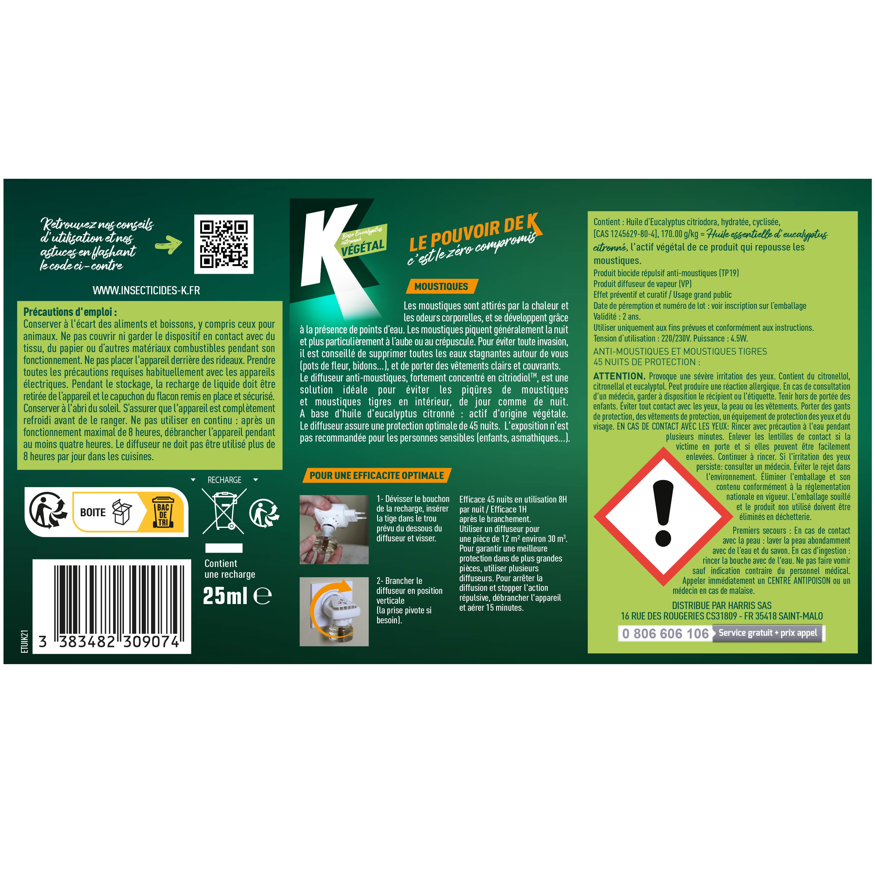 K - Recharge anti-moustiques 35ml
