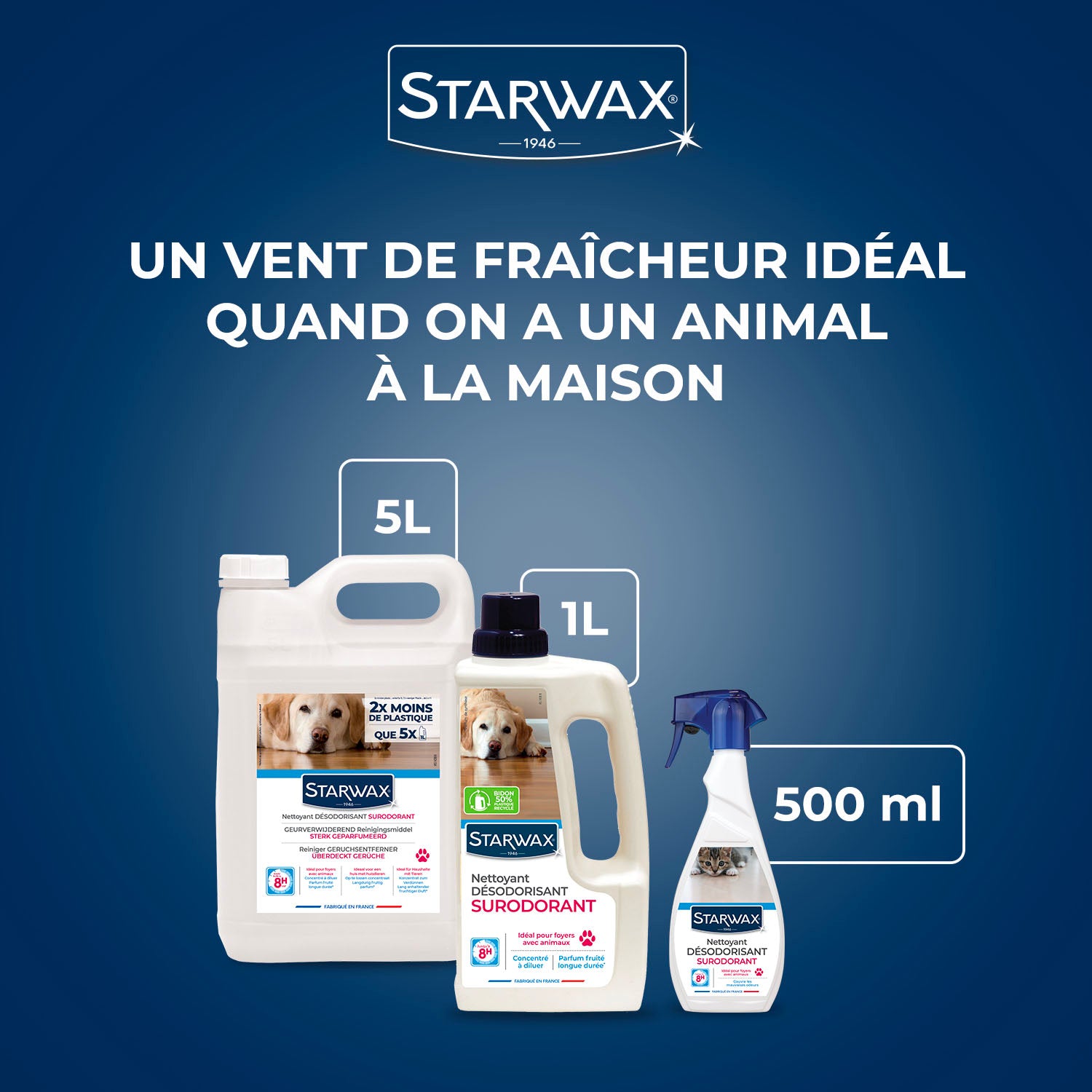 STARWAX - Nettoyant désodorisant surodorant 1L