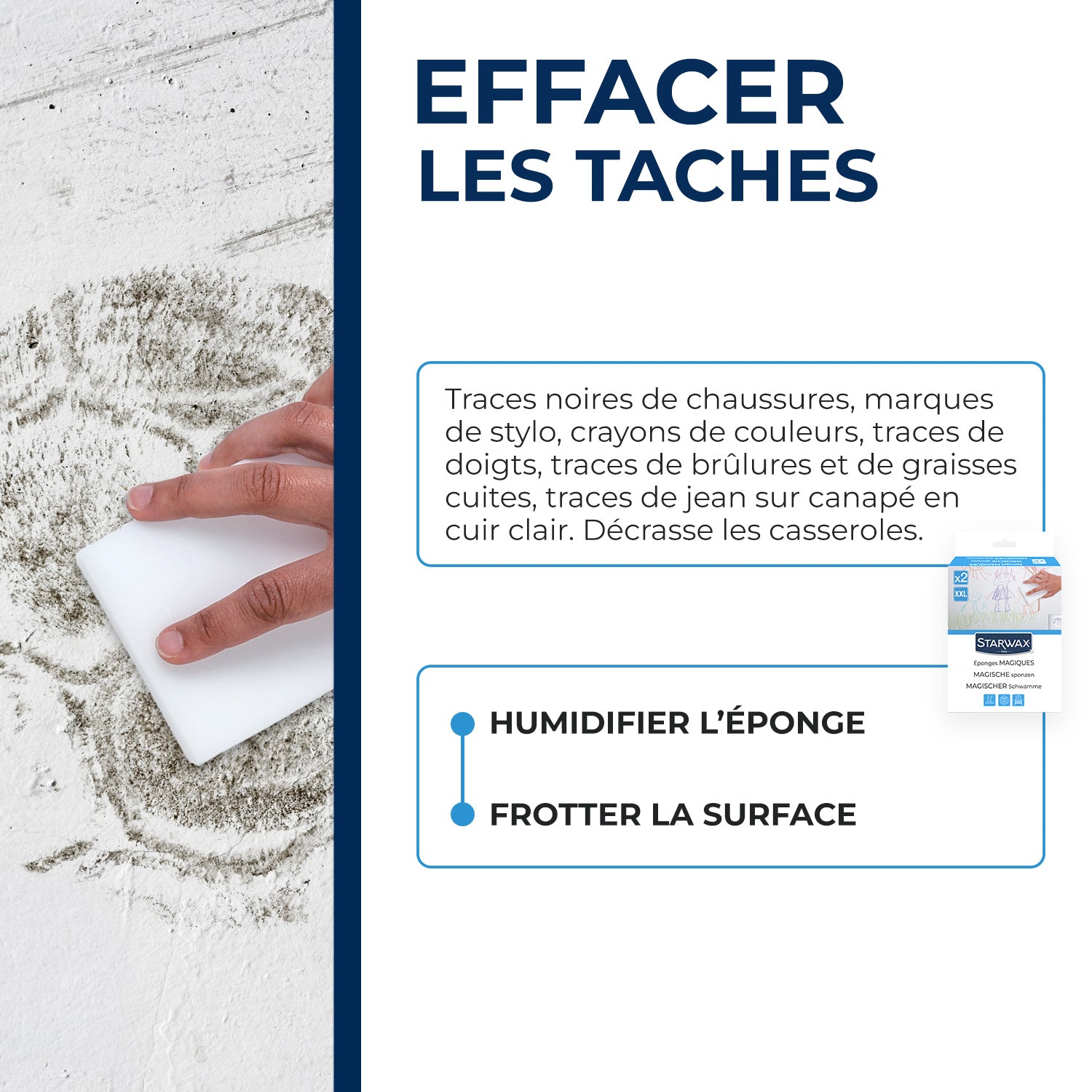 STARWAX - Eponges magiques XXL X2