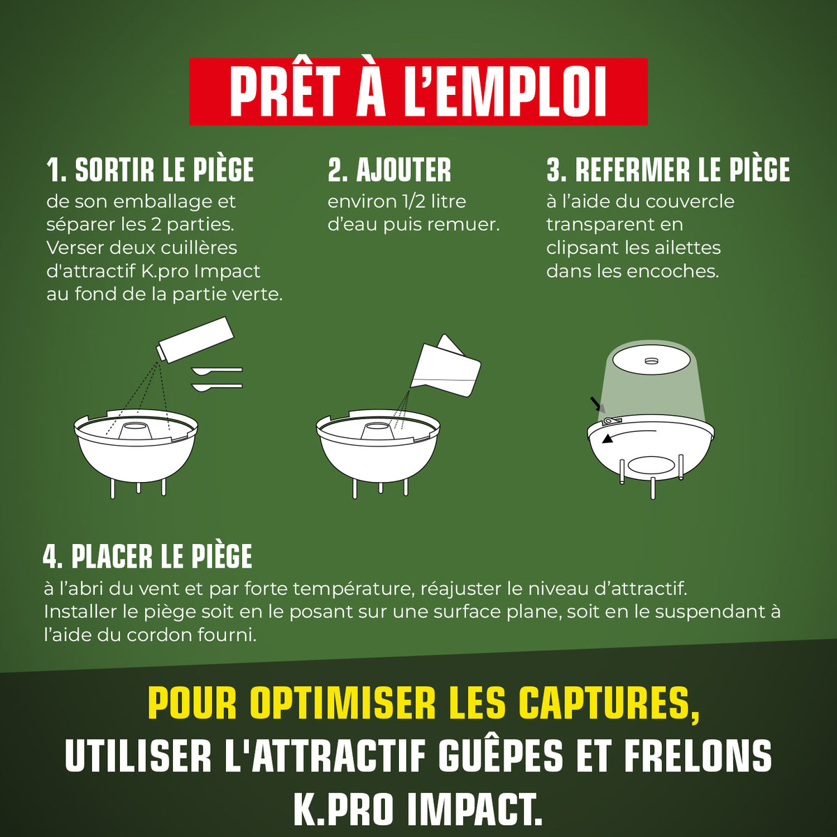 K.PRO - Piège à guêpes et frelons X1