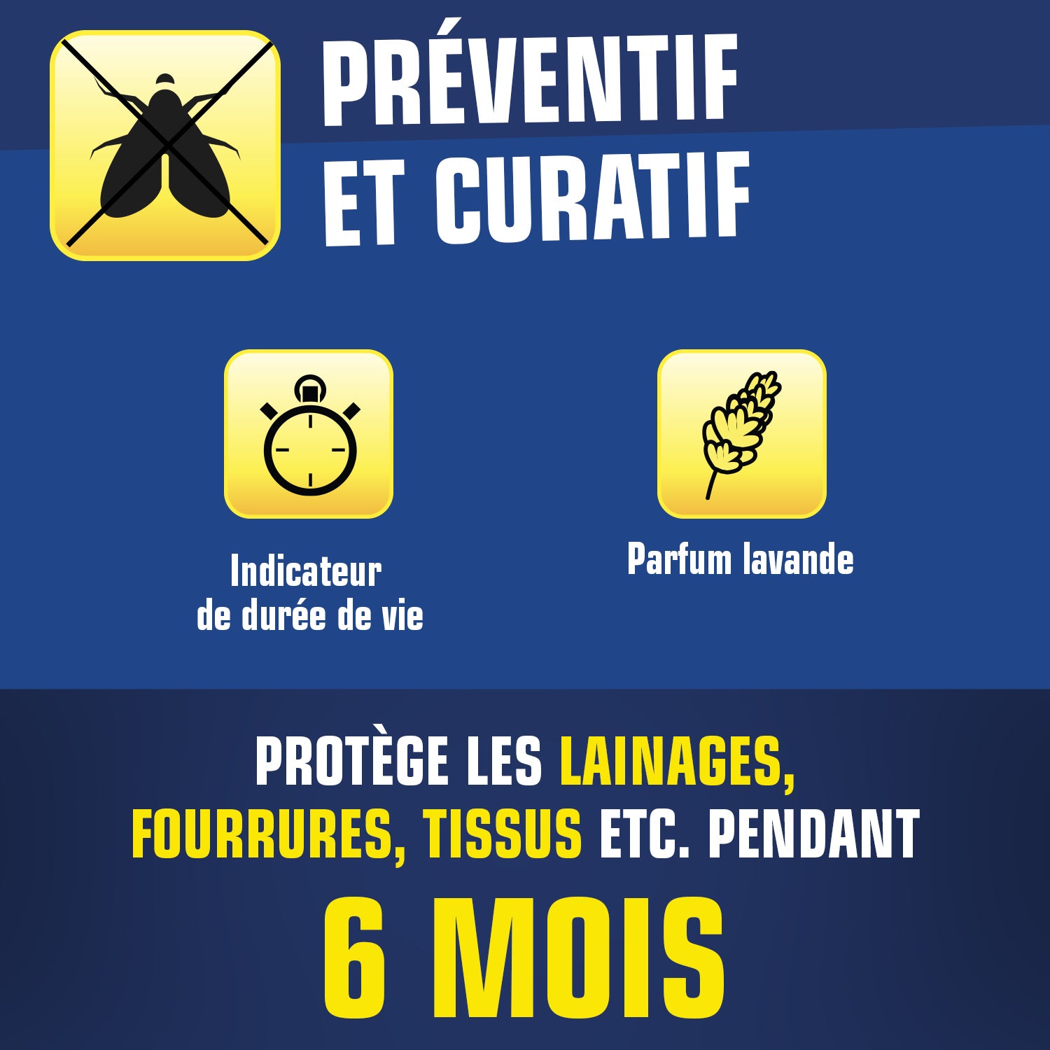 K.PRO - Cassettes contre les mites et larves X2