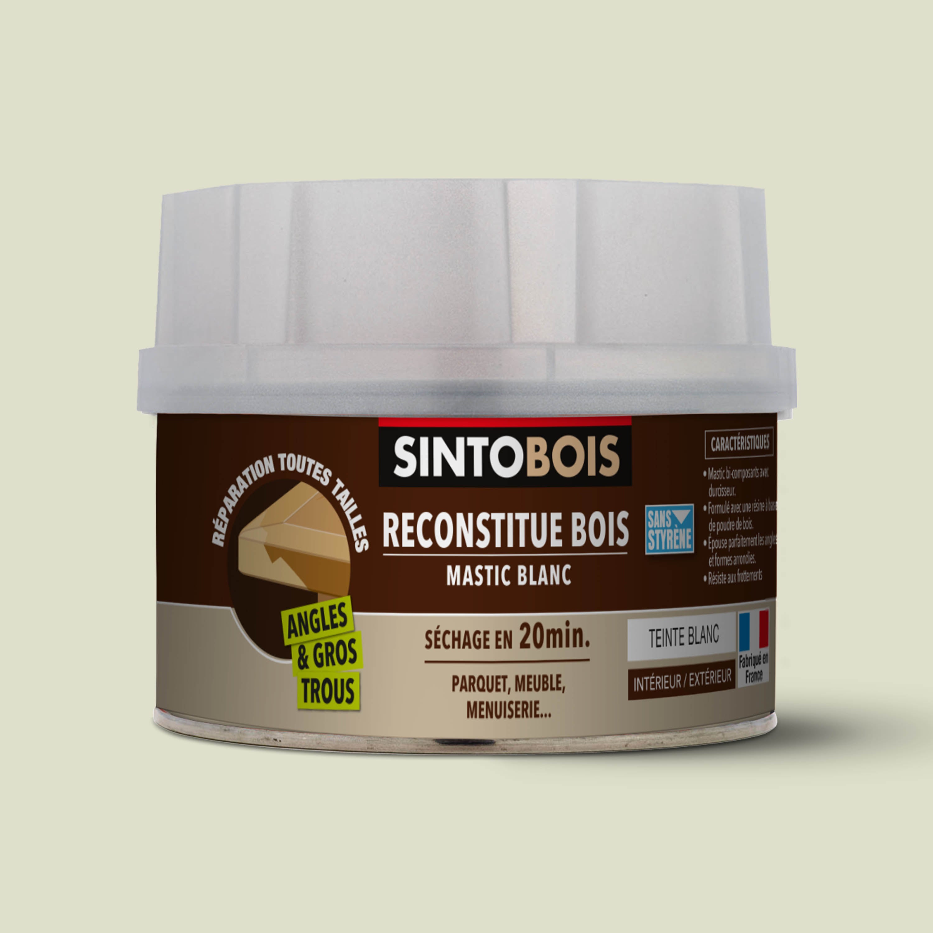 SINTO - Reconstitue angles et gros trous 500ml Chêne