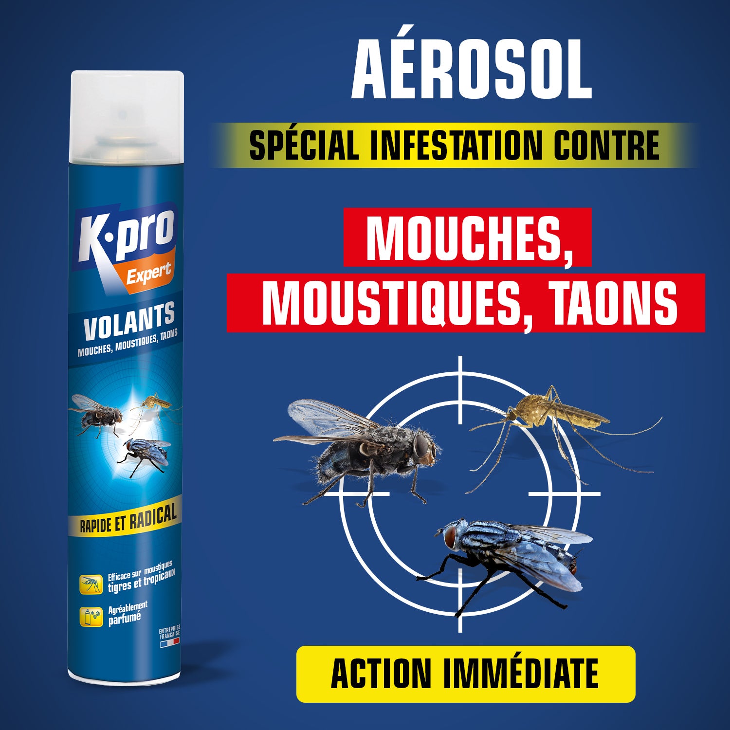 K.PRO - Aérosol insectes volants 750ml