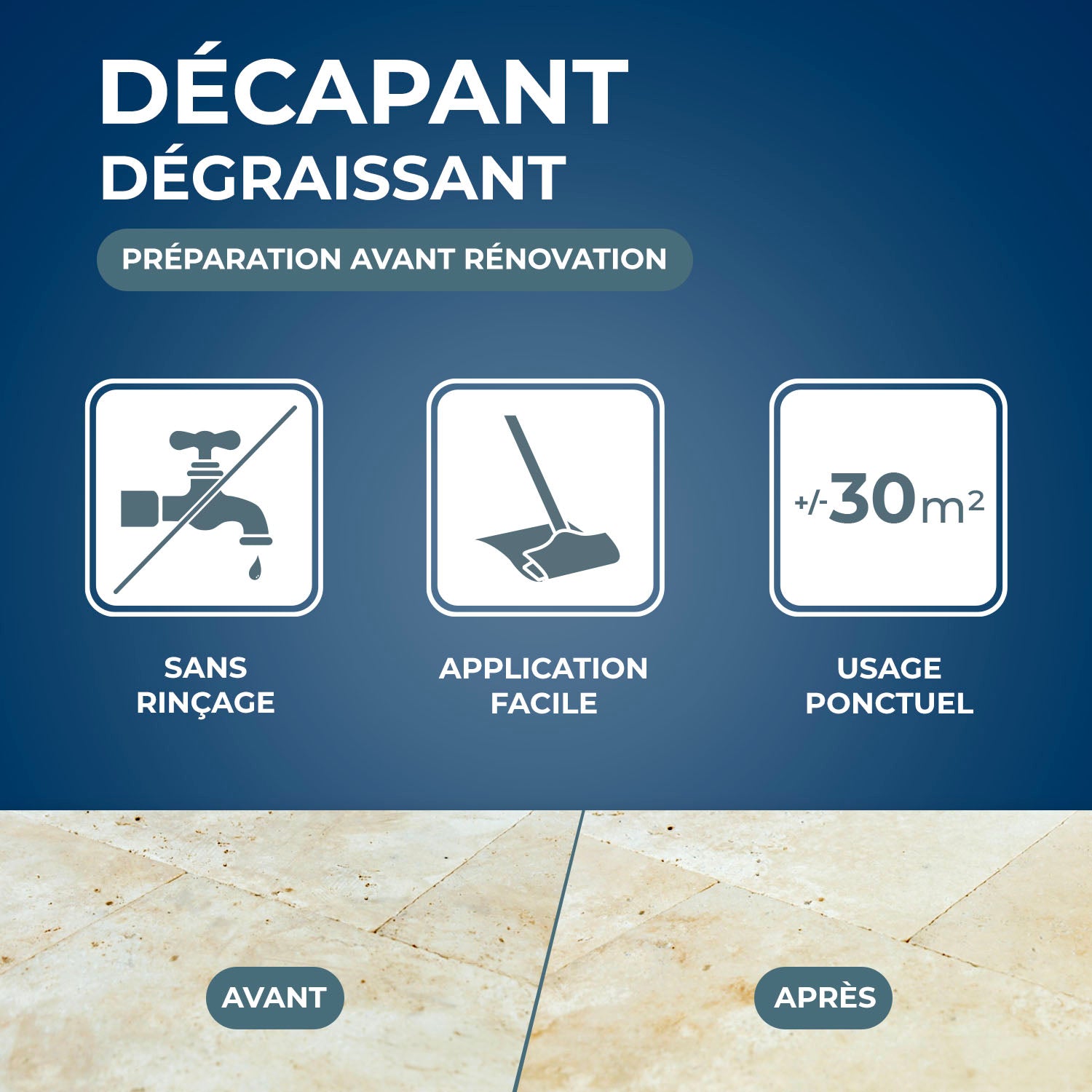 STARWAX - Décapant dégraissant Marbre et pierres naturelles 1L