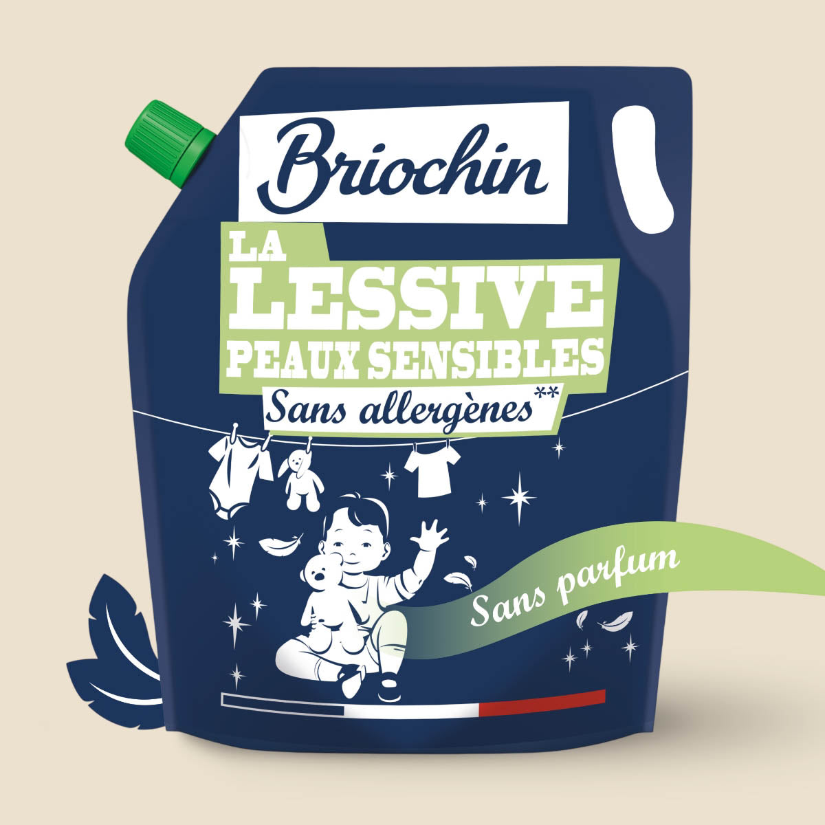 Lot de 3 recharges de lessives peaux sensibles