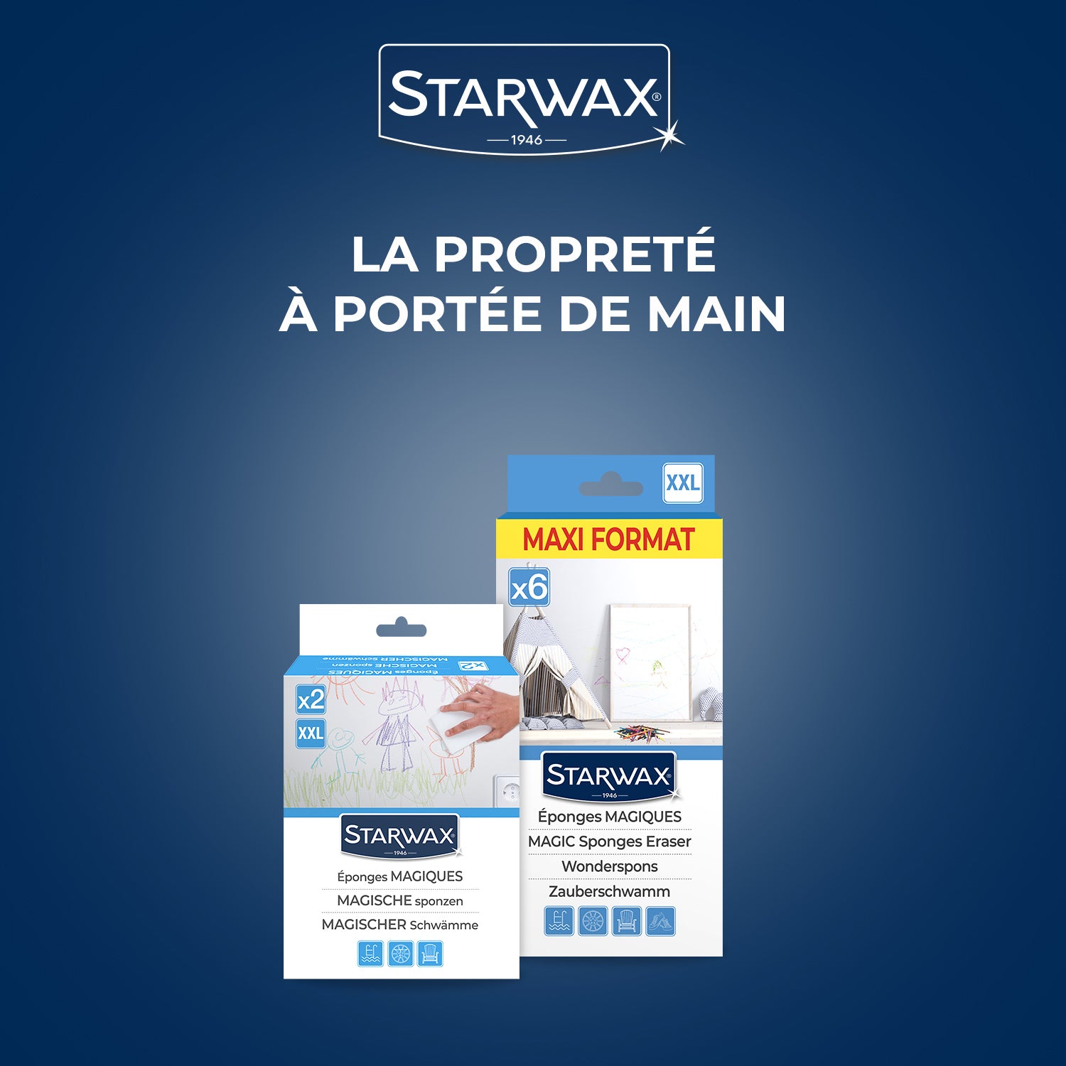 STARWAX - Eponges magiques XXL X2