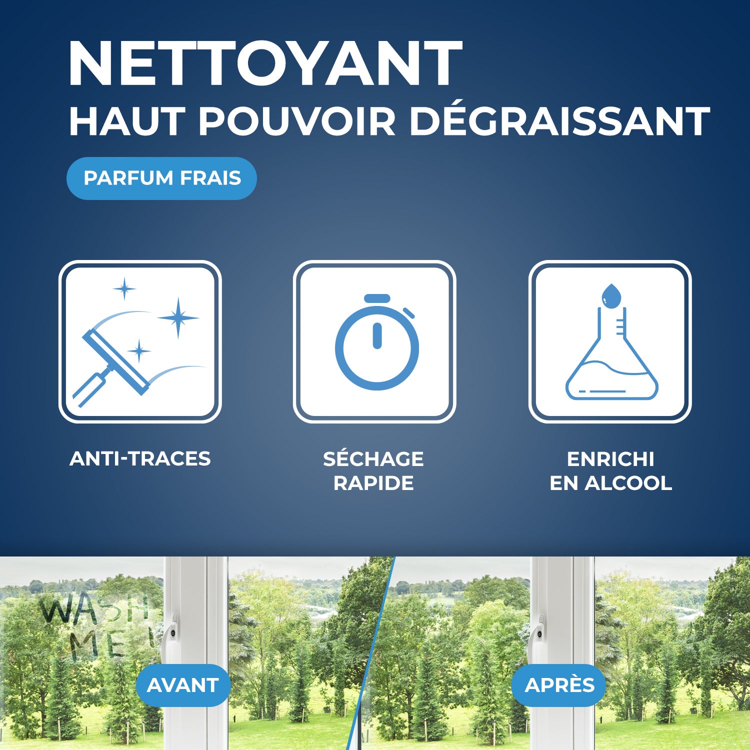 STARWAX - Nettoyant spécial vitres et miroirs
 500ml Parfum verveine citron (parfum de synthèse)