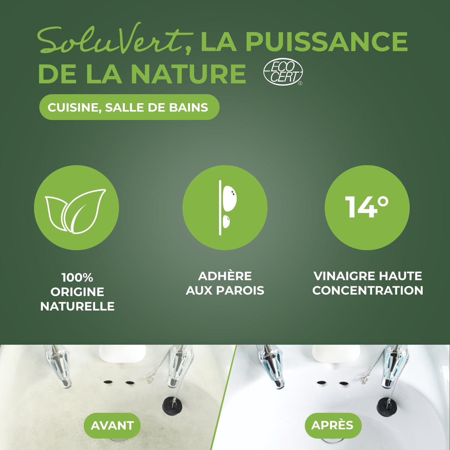 STARWAX SOLUVERT - Gel au vinaigre 14° 1L