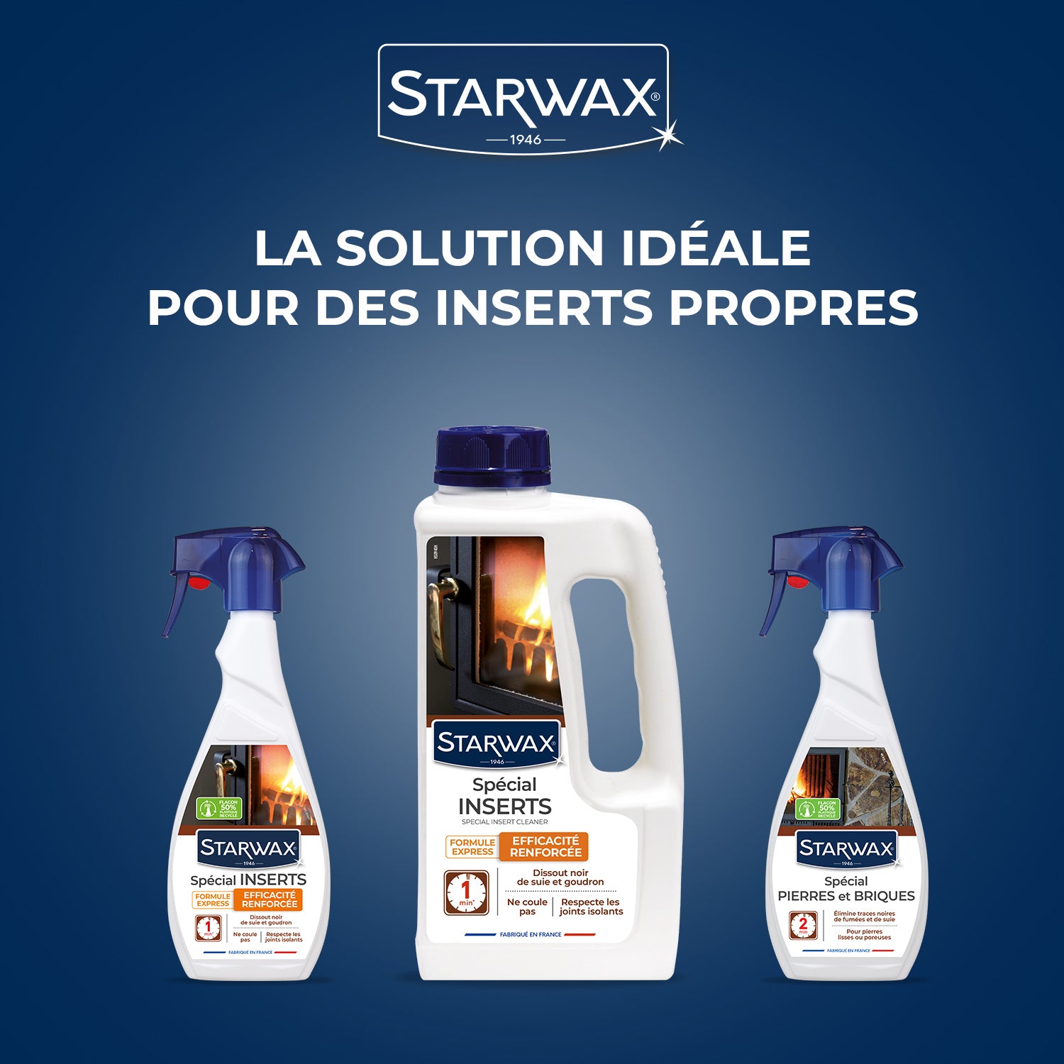 STARWAX - Nettoyant express inserts pour poêle & cheminée
 500ml