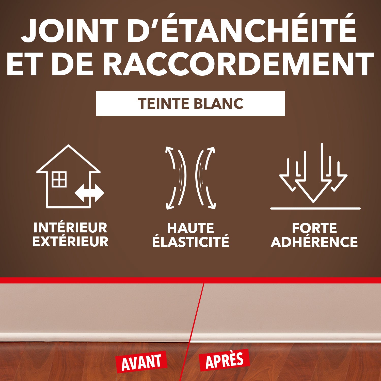 SINTO - Rejointe parquets et boiseries - Etanchéité et raccordement 310ml Chêne clair