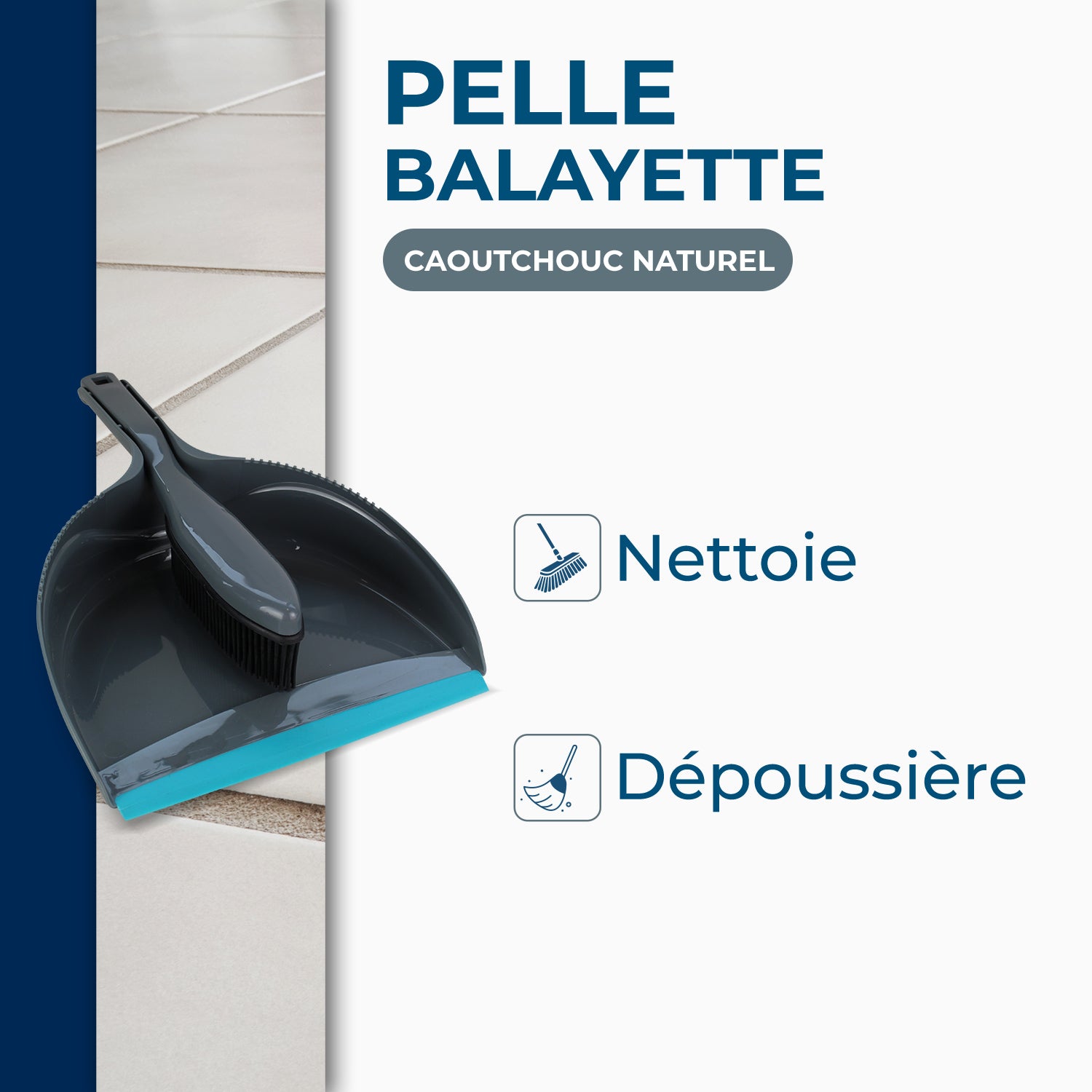 STARWAX - Pelle balayette caoutchouc X1
