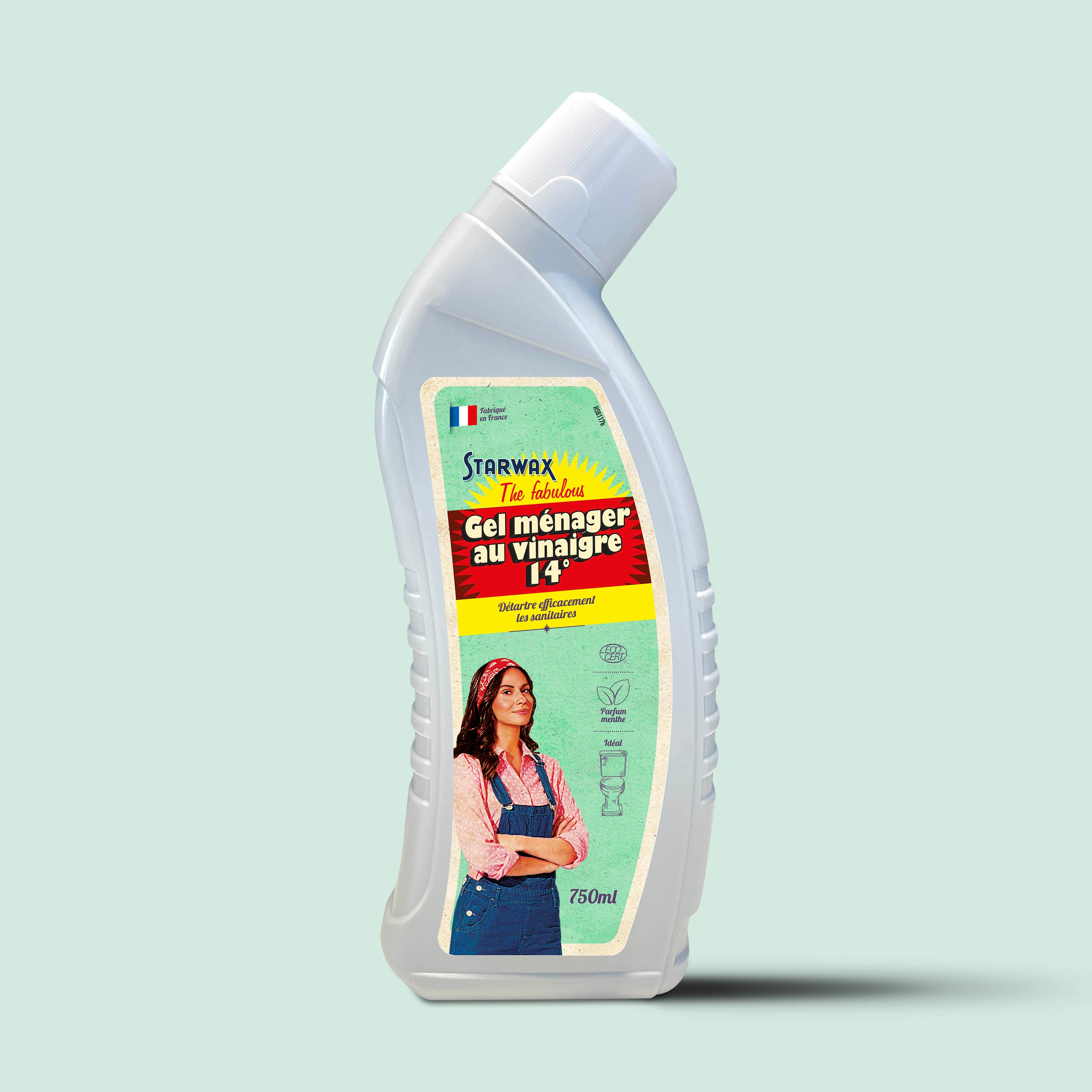 STARWAX FABULOUS - Gel Ménager au vinaigre spécial sanitaires et cuvettes WC 750ml