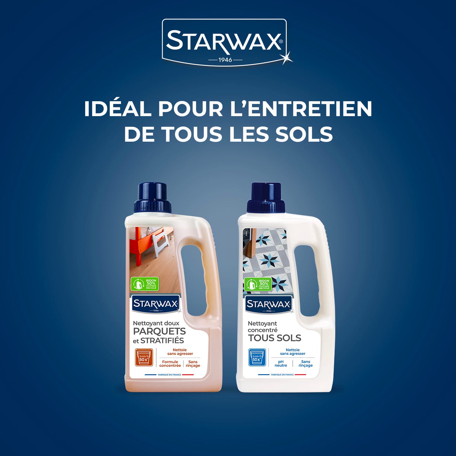 STARWAX - Nettoyant doux pour sols intérieurs 1L
