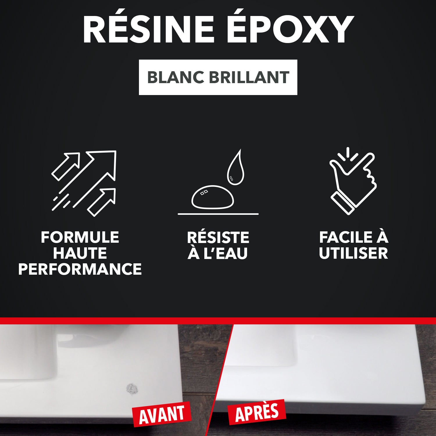 SINTO - Répare faïence, émail, céramique 15g Blanc