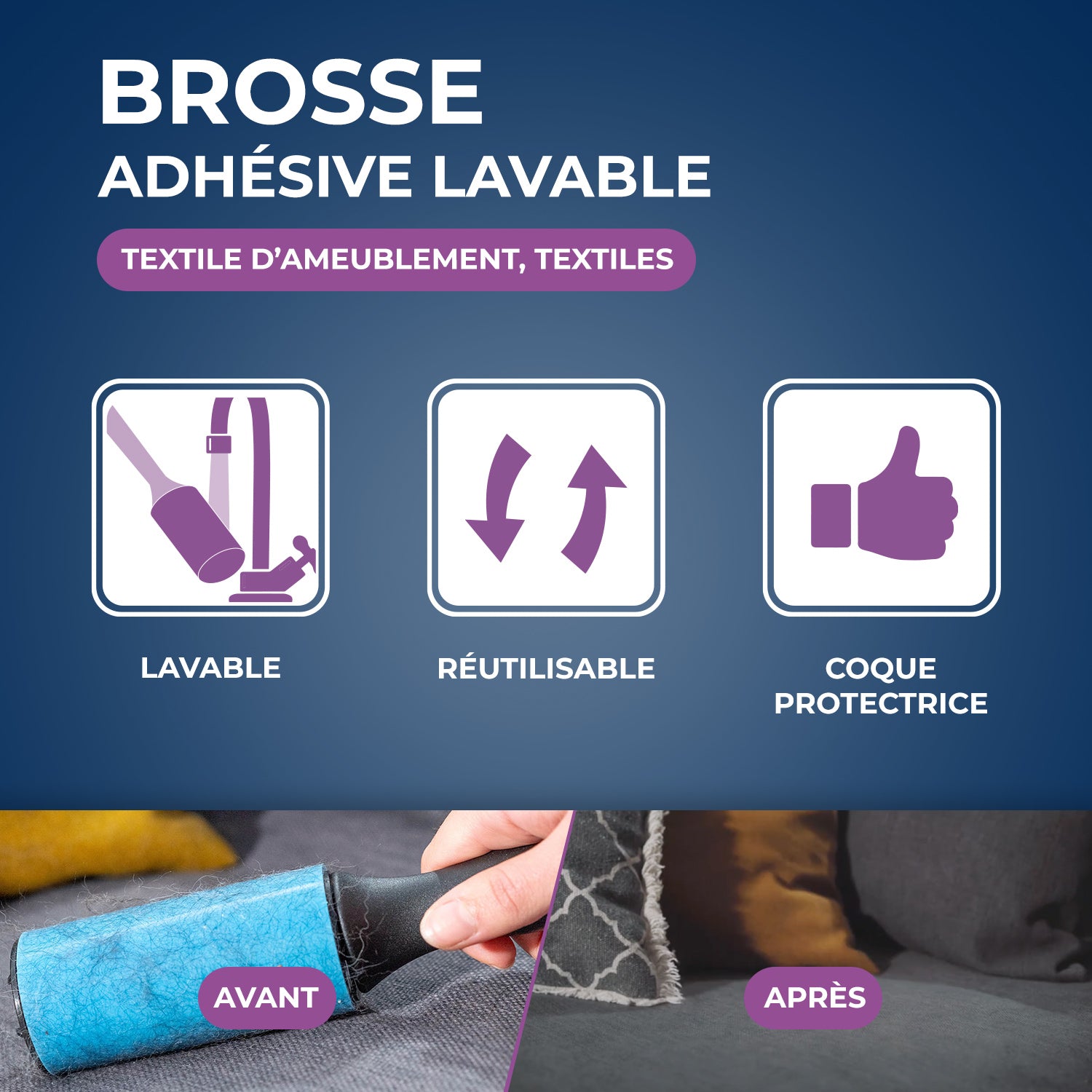 STARWAX - Brosse adhésive lavable X1