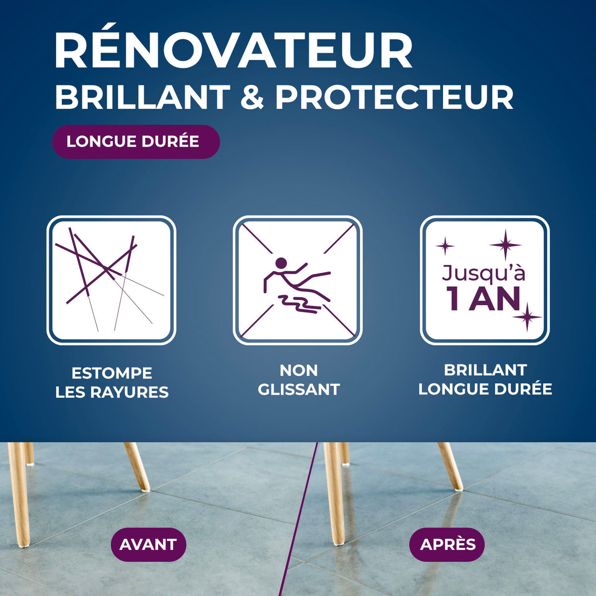 STARWAX - Rénovateur Brillant Star pour sols intérieurs 1L