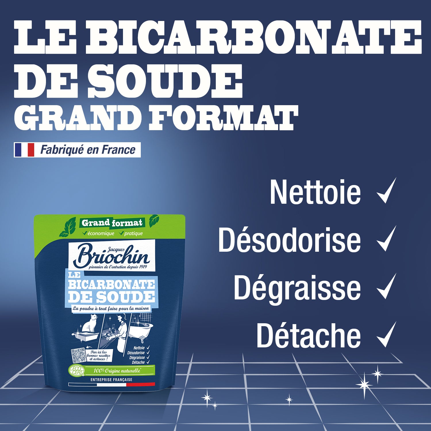 JACQUES BRIOCHIN - Le Bicarbonate de soude grand format - 900g 900g
