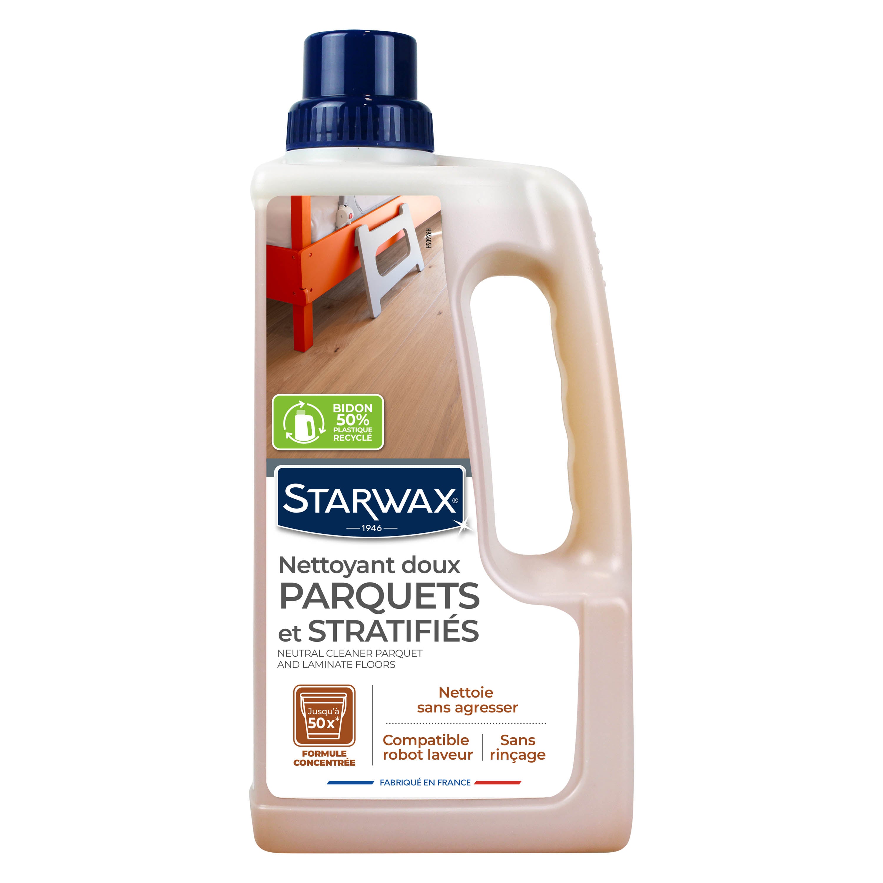 STARWAX - Nettoyant doux pour parquets et sols stratifiés
 1L