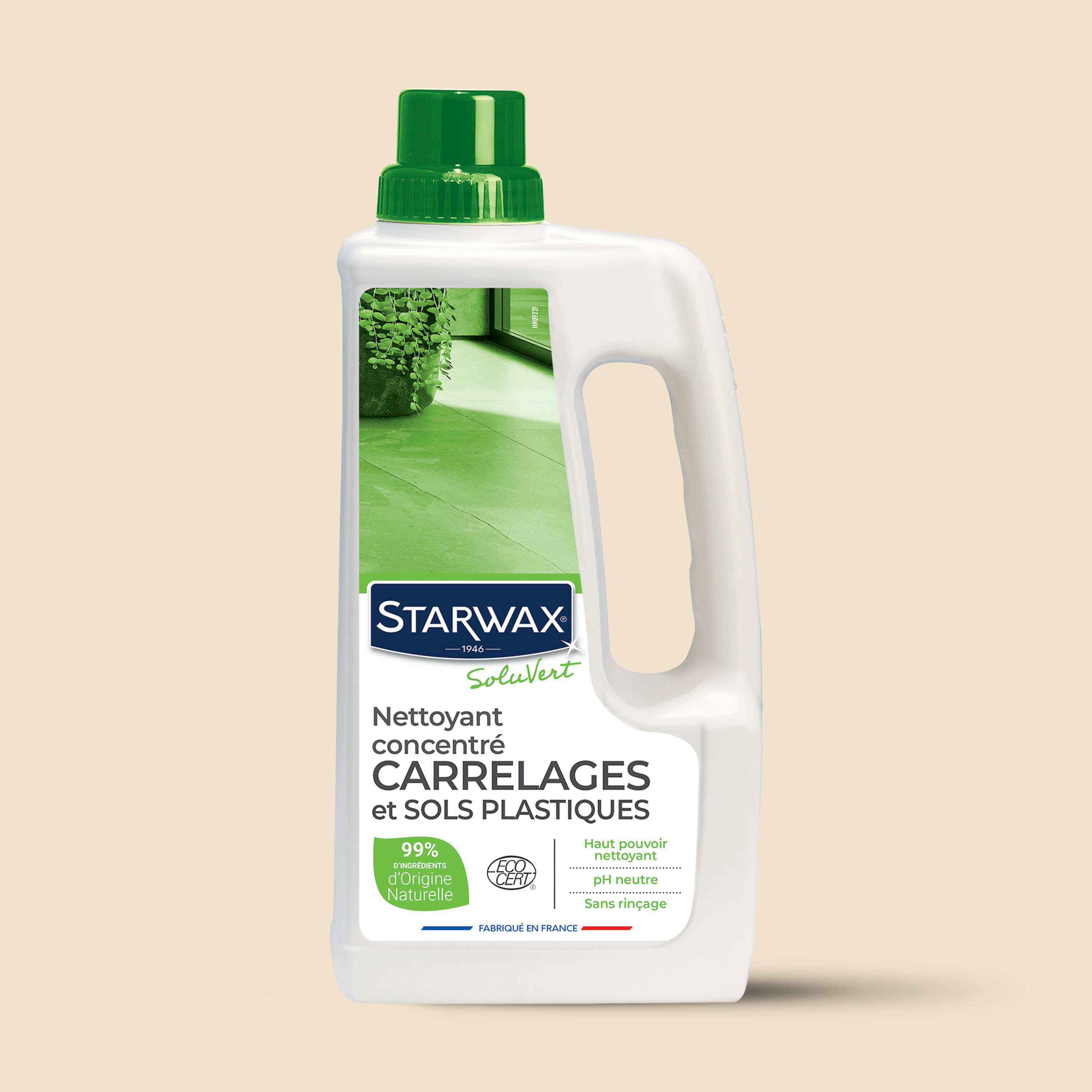 STARWAX SOLUVERT - Nettoyant concentré pour carrelages et sols plastiques
 1L