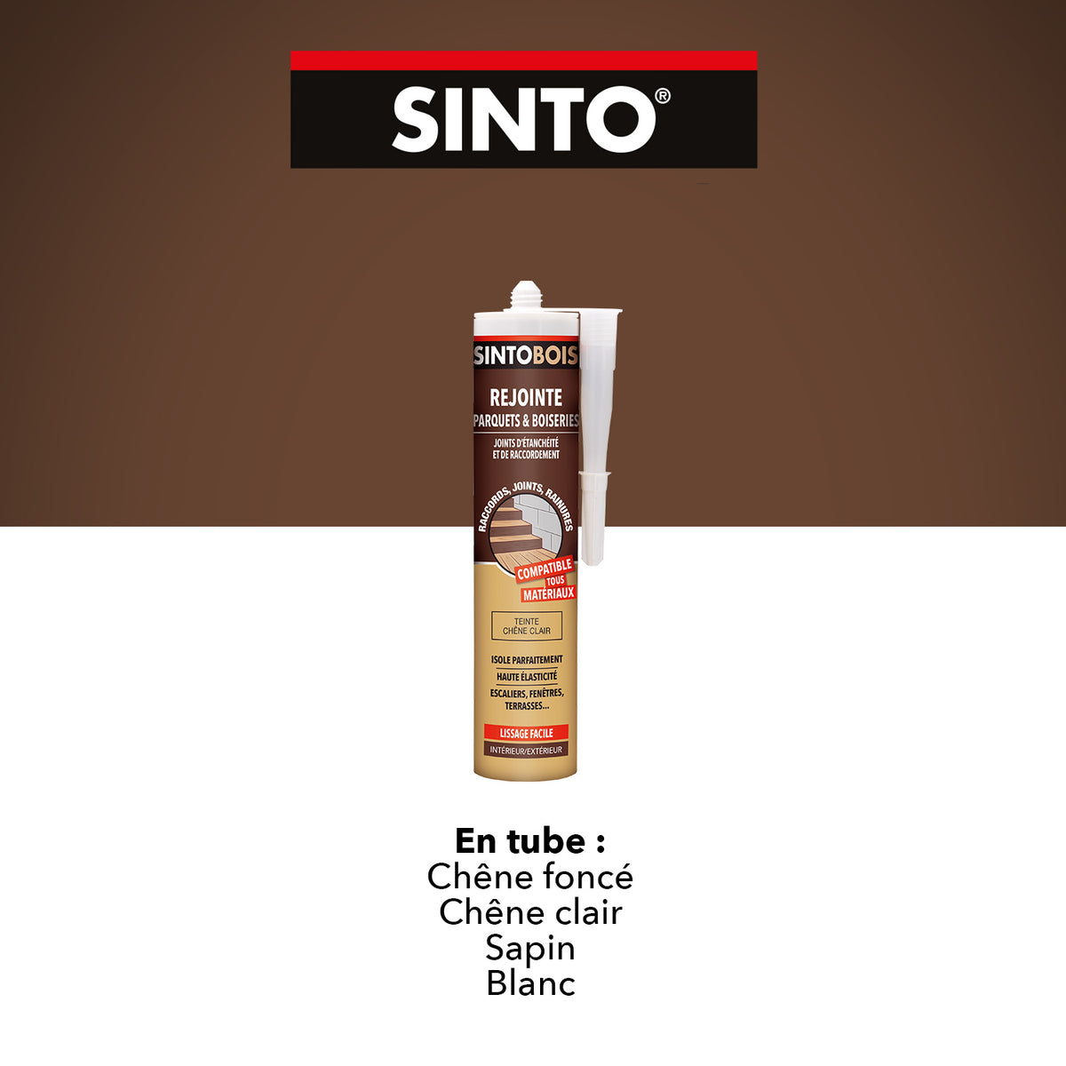 SINTO - Rejointe parquets et boiseries - Etanchéité et raccordement 310ml Chêne clair