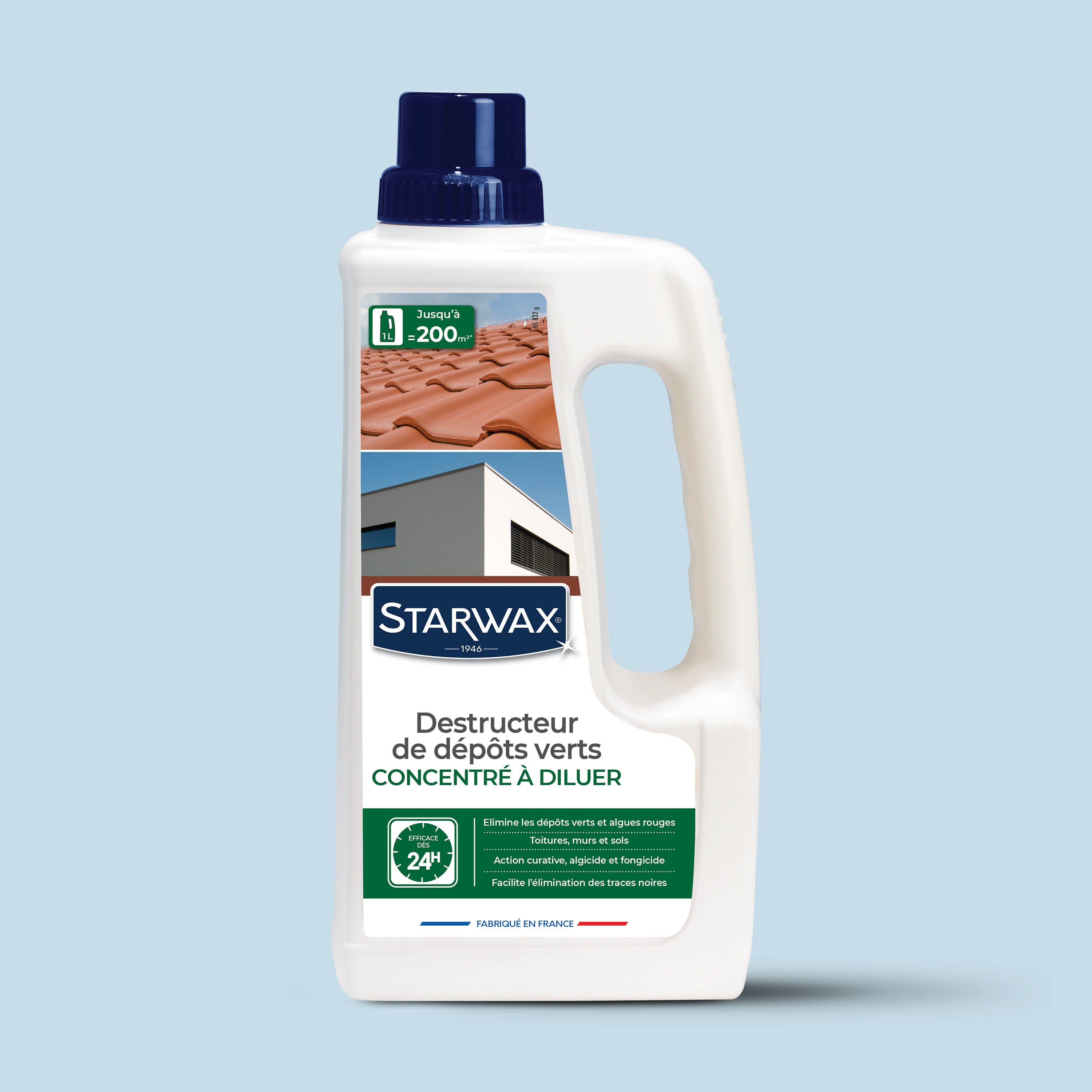 STARWAX - Destructeur de dépôts verts concentré à diluer - grandes surfaces 1L