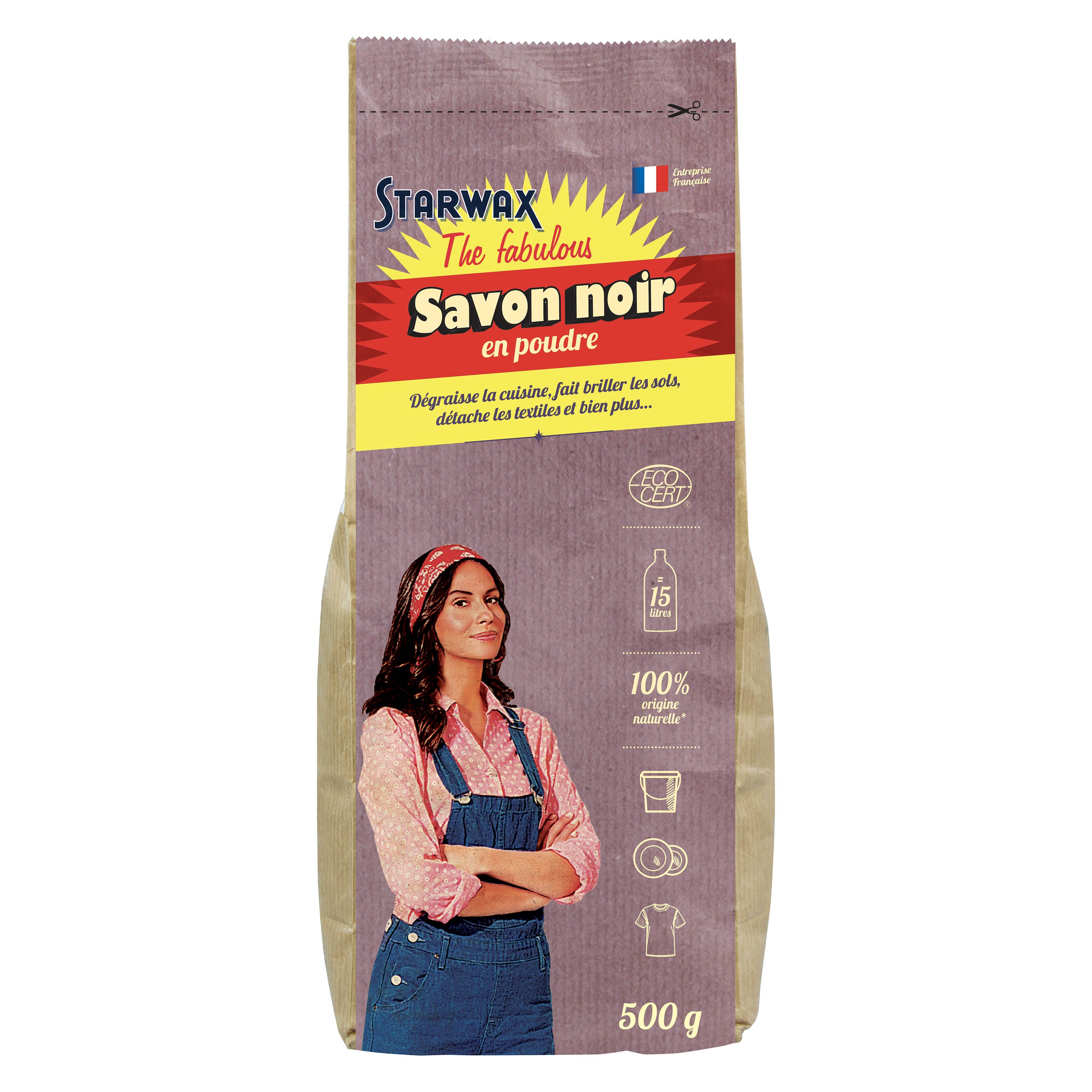 STARWAX FABULOUS - Savon noir en poudre 500g