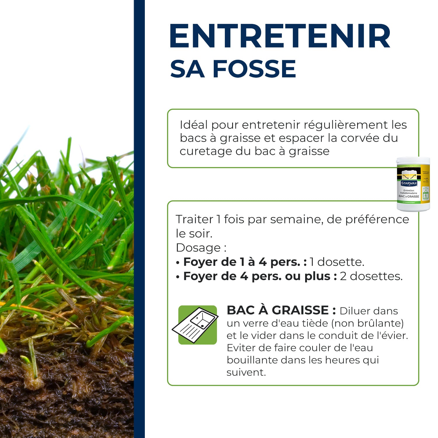 STARWAX - Entretien hebdomadaire pour bacs à graisses 750g