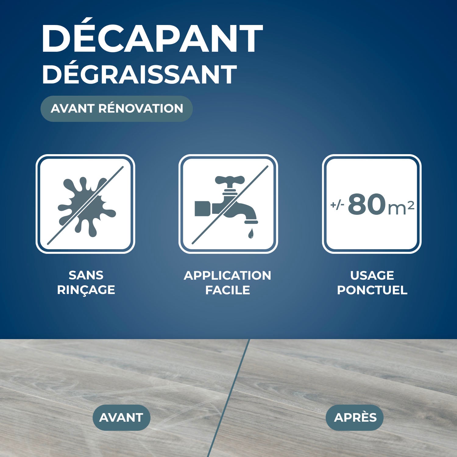STARWAX - Décapant dégraissant Parquets et stratifiés (avant rénovation) 1L
