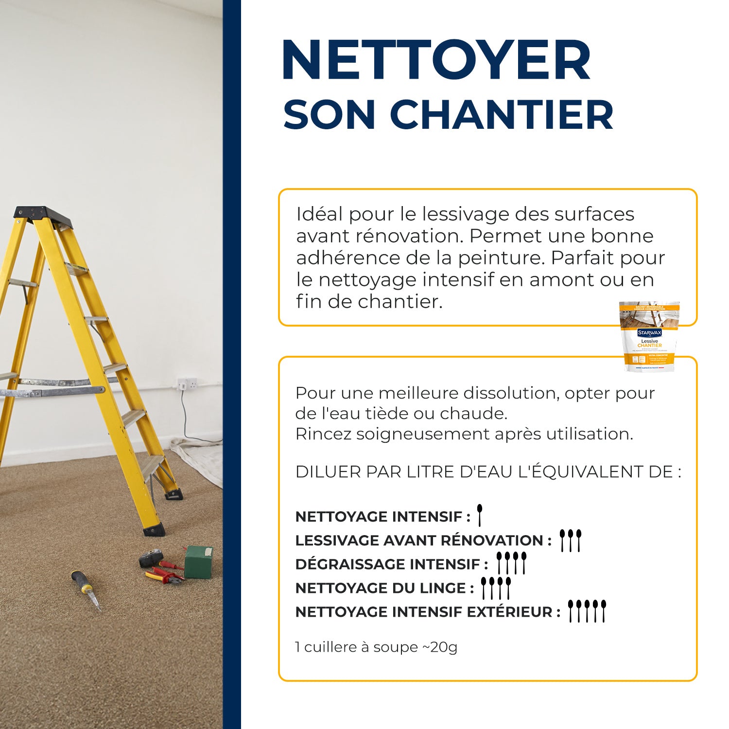 STARWAX - Lessive Chantier 1,4KG 1,4kg