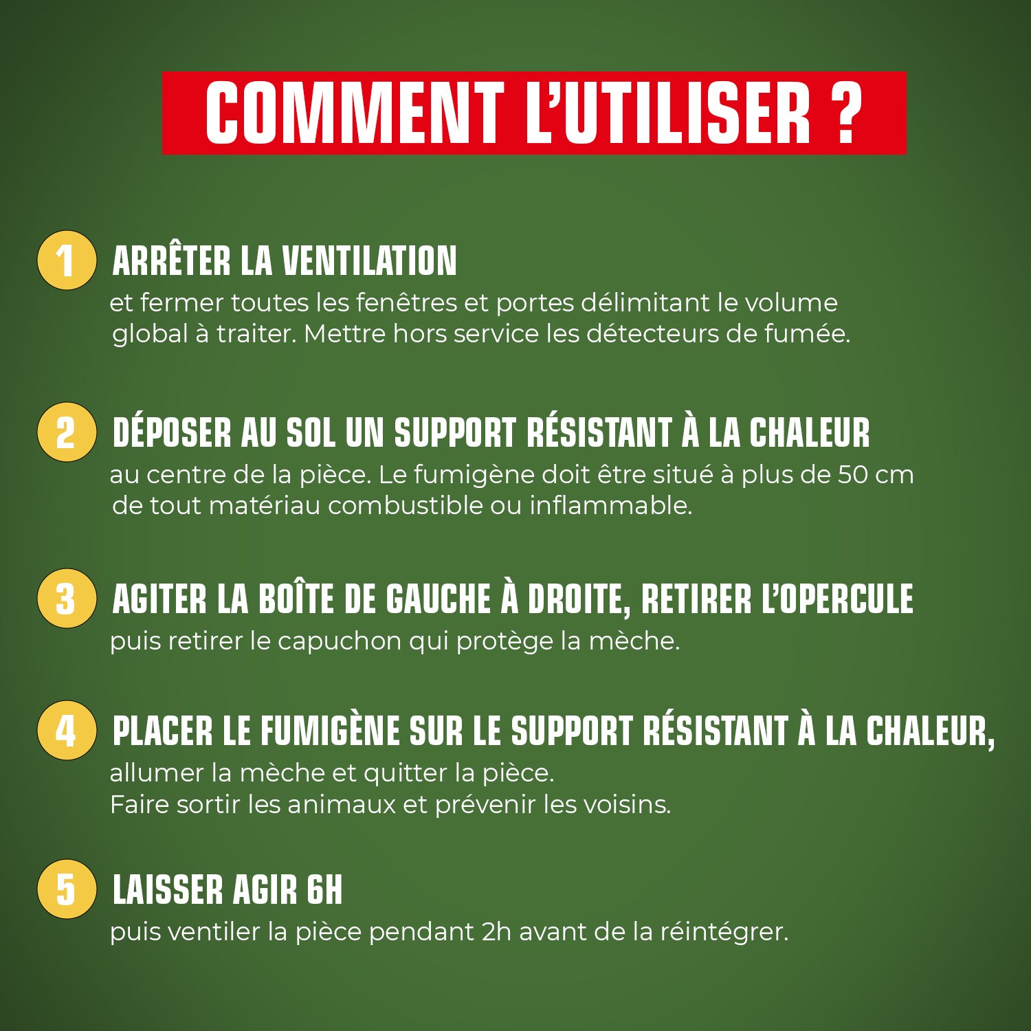 K.PRO - Fumigène contre les insectes volants et rampants 50g