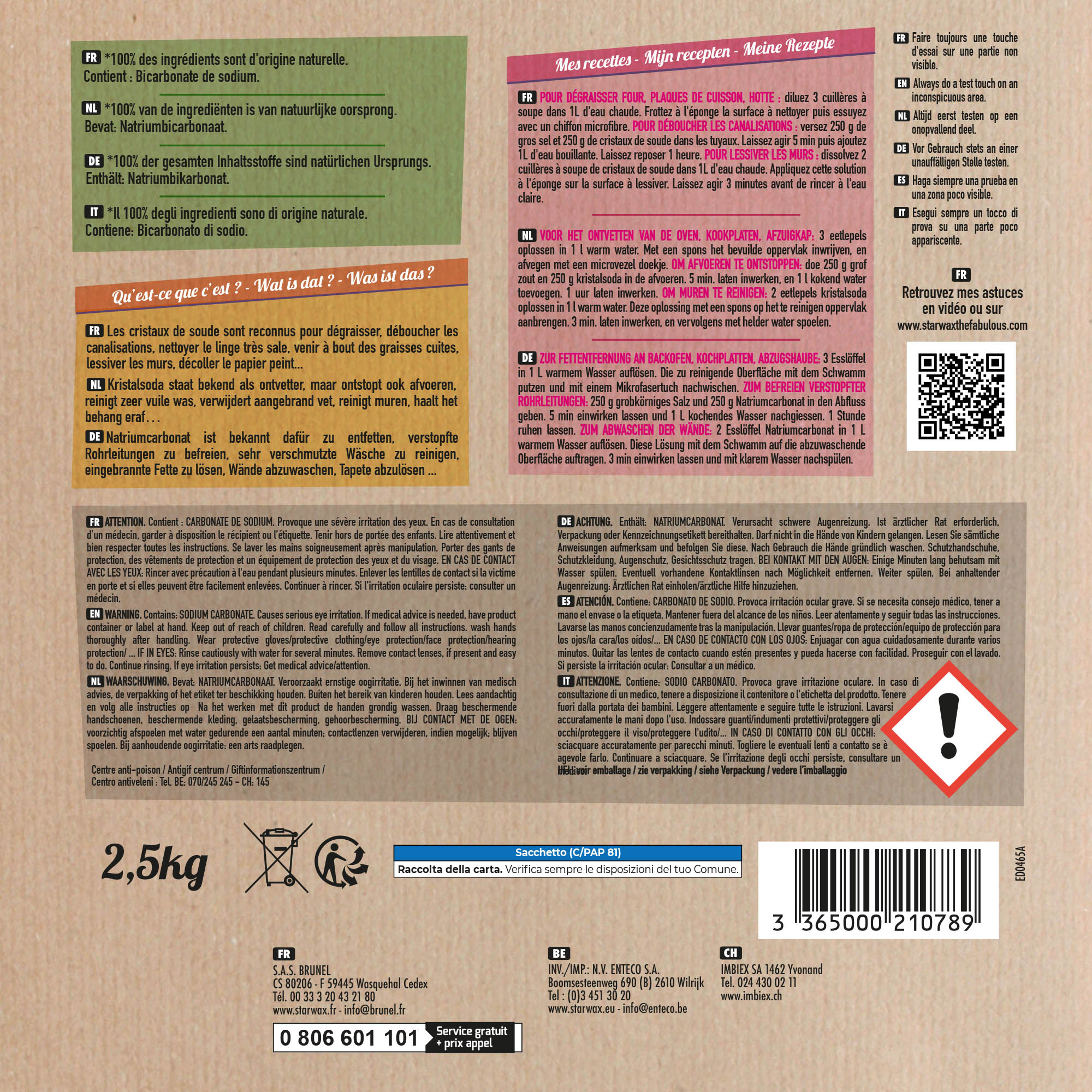 STARWAX FABULOUS - Cristaux de soude 480g