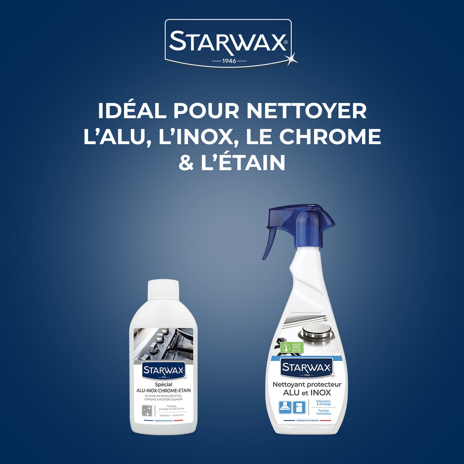 STARWAX - Nettoyant Alu Inox Chrome & Etain 250ml