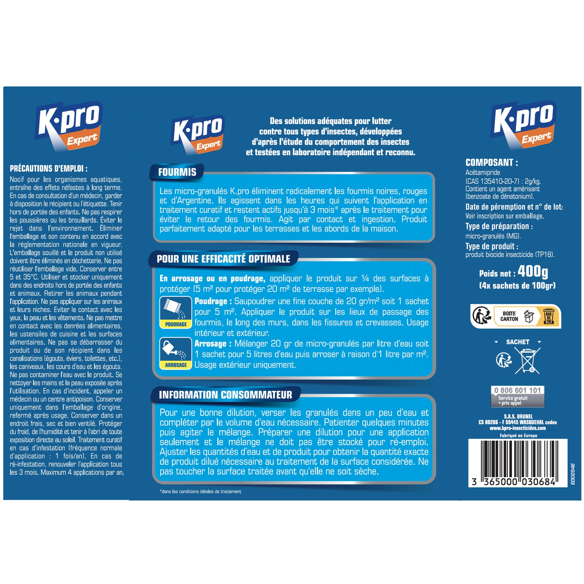 K.PRO - Granulés anti-fourmis
 400g