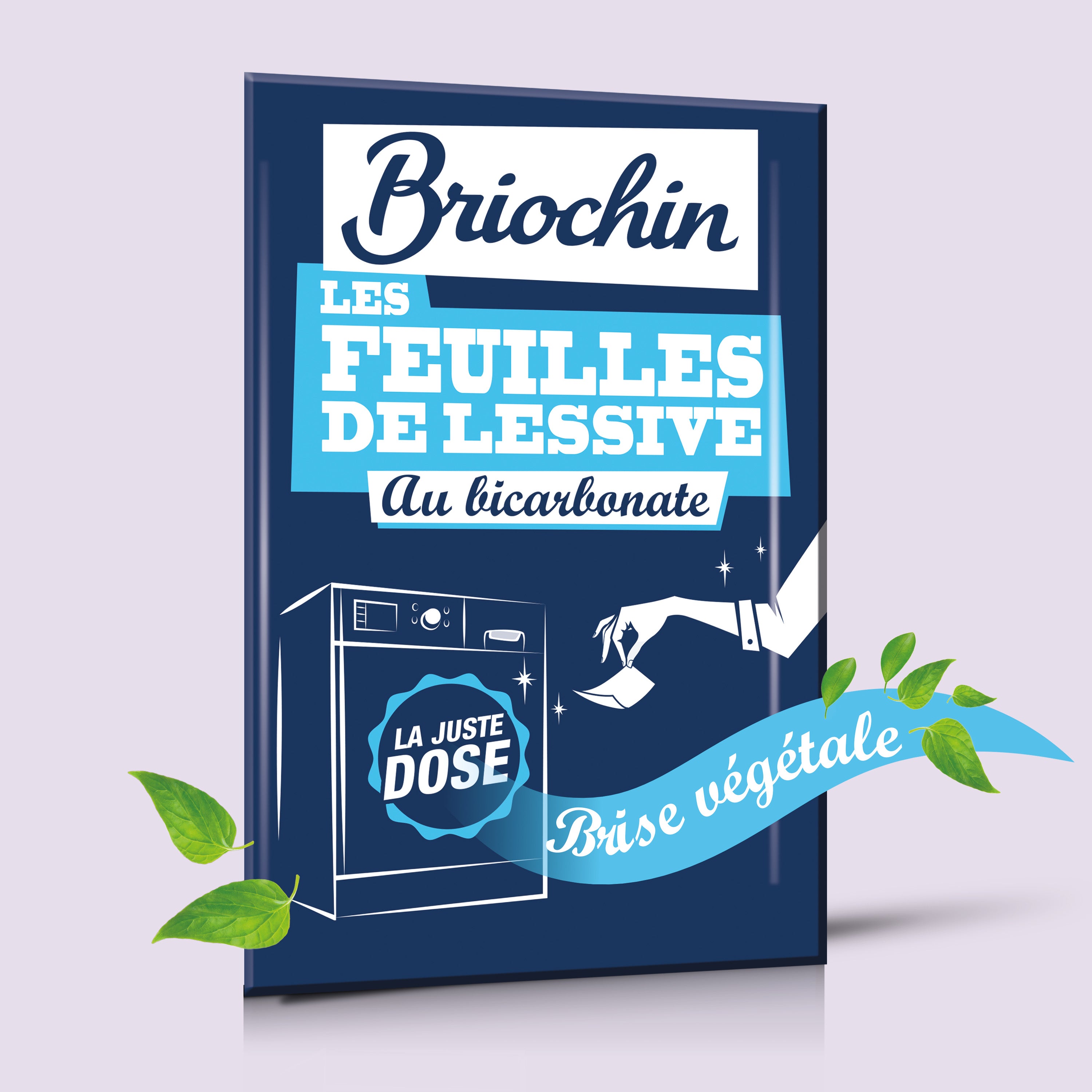 JACQUES BRIOCHIN - Feuilles de lessive au Bicarbonate parfum Brise végétale 20 feuilles Parfum Brise végétale