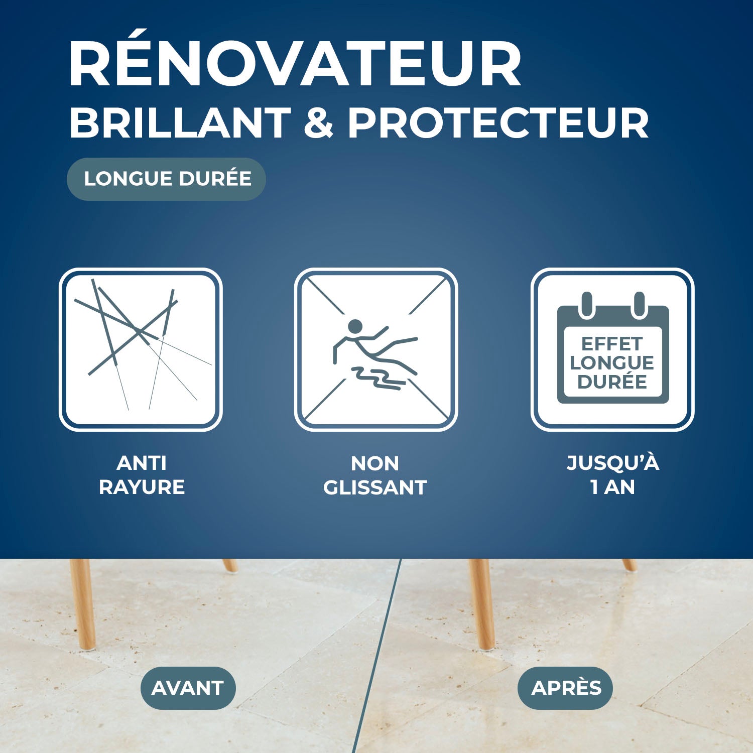 STARWAX - Rénovateur brillant protecteur pour marbres et pierres naturelles
 1L