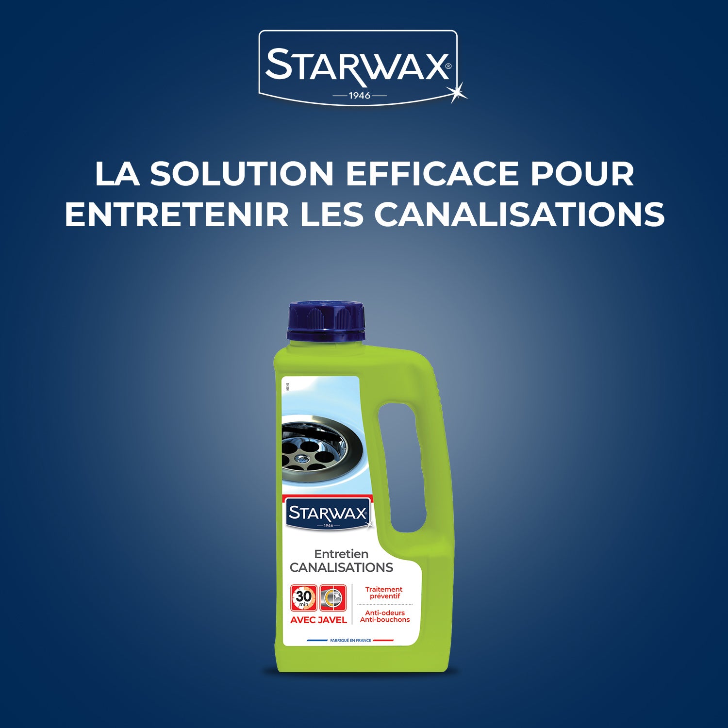 STARWAX - Entretien javel pour canalisations 1L
